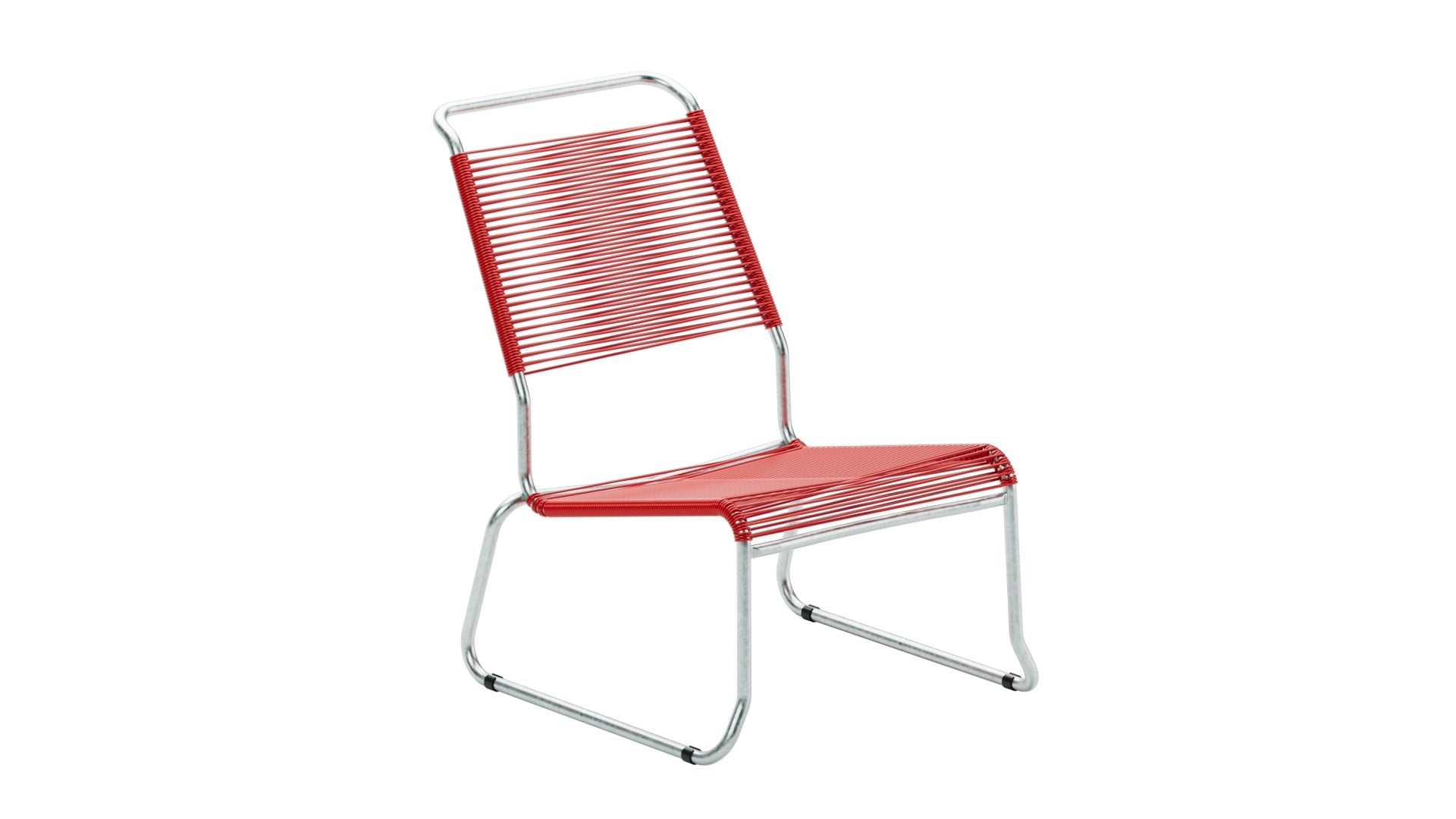 Säntis Spaghetti-Lounger ohne Armlehne, Hochlehner mit Kufen, wetterfest, langlebig, nachhaltiges OceanYarn®, Gartenmöbel, Swiss Made, Komfort & Design.