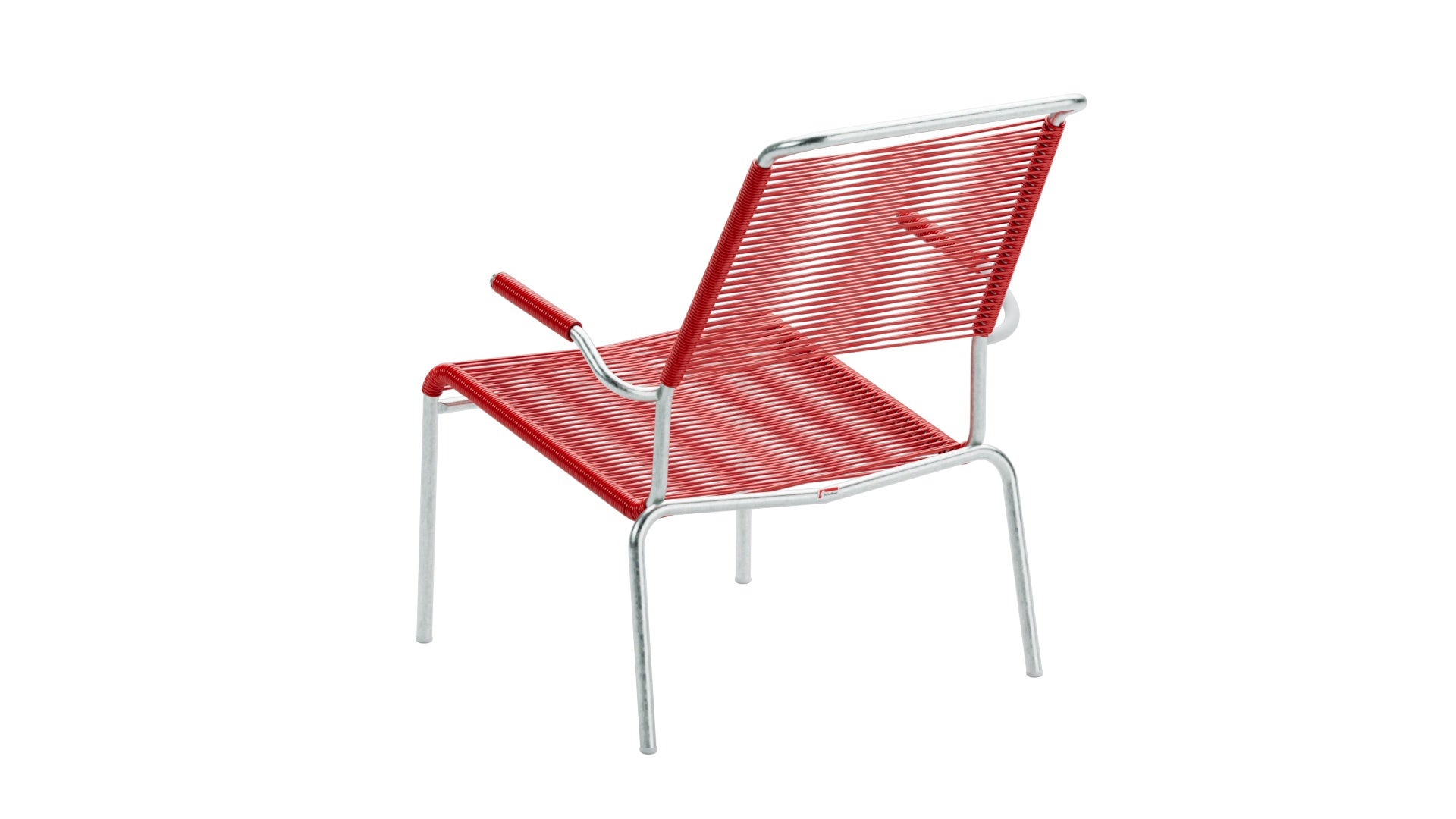 Säntis Lounger Spaghetti mit Armlehne Hochlehner in Rot präsentiert im Onlineshop von KAQTU Design AG. Outdoor-Sessel mit Armlehnen ist von Schaffner