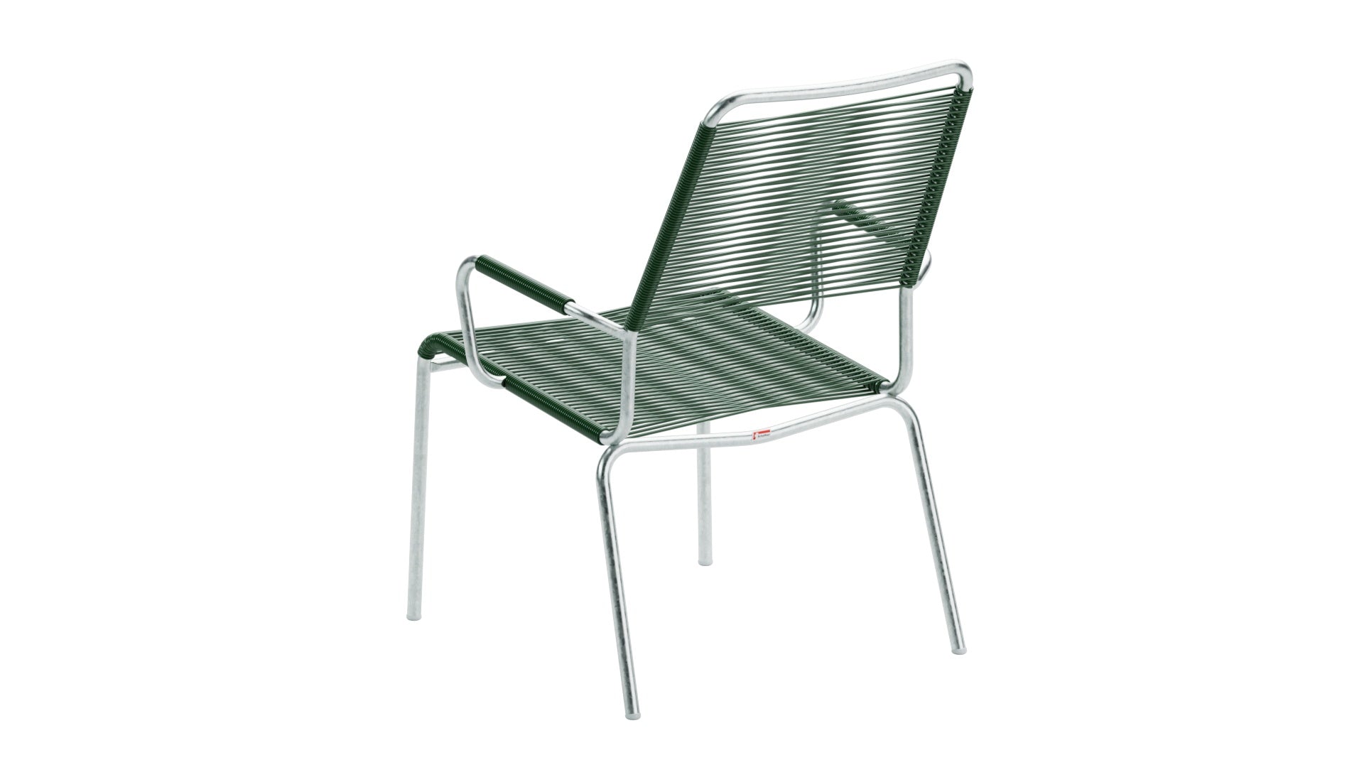 Schaffner Rigi Spaghetti-Salonsessel mit Armlehne aus wetterfestem Eschenholz, langlebig, komfortabel und stilvoll für Garten, Balkon und Terrasse.