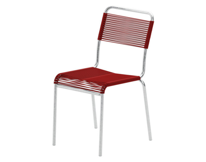 Rigi Spaghetti-Gartenstuhl ohne Armlehne in Rot / Feuerverzinkt präsentiert im Onlineshop von KAQTU Design AG. Gartenstuhl ist von Schaffner