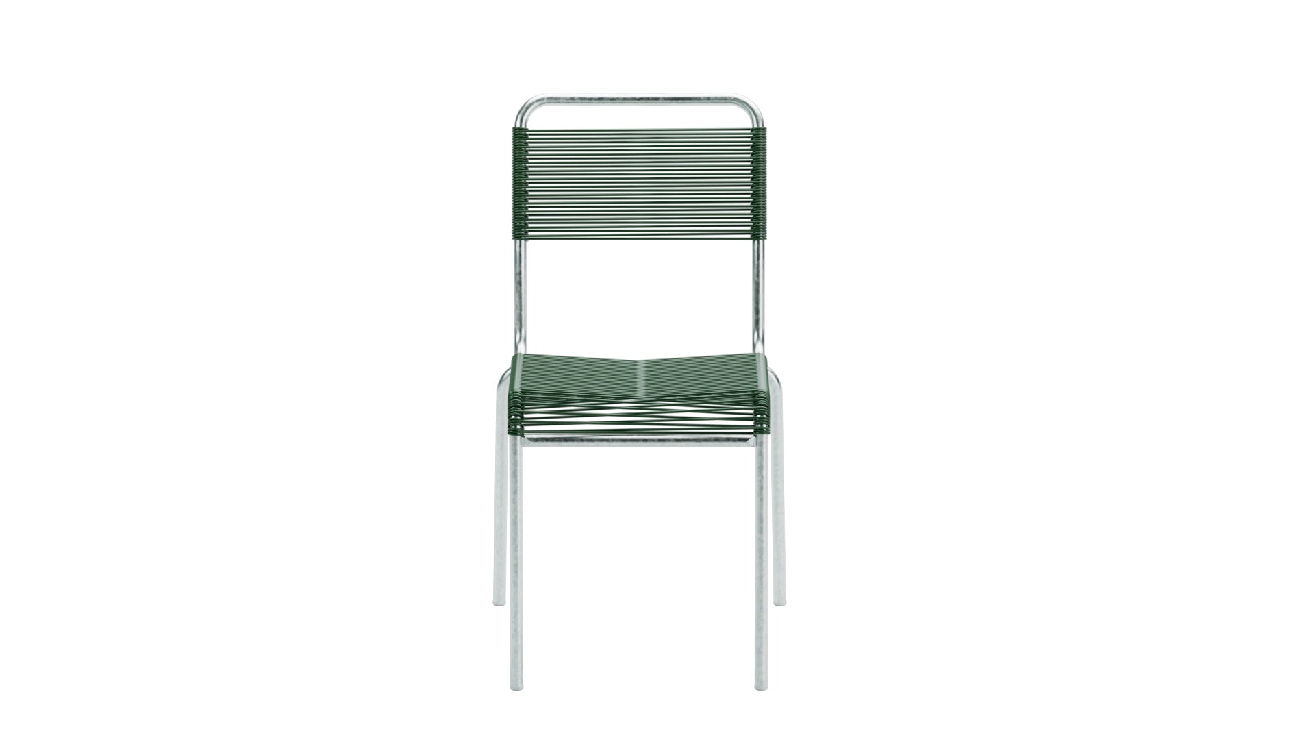 Rigi Spaghetti-Gartenstuhl ohne Armlehne in Tannengrün präsentiert im Onlineshop von KAQTU Design AG. Gartenstuhl ist von Schaffner