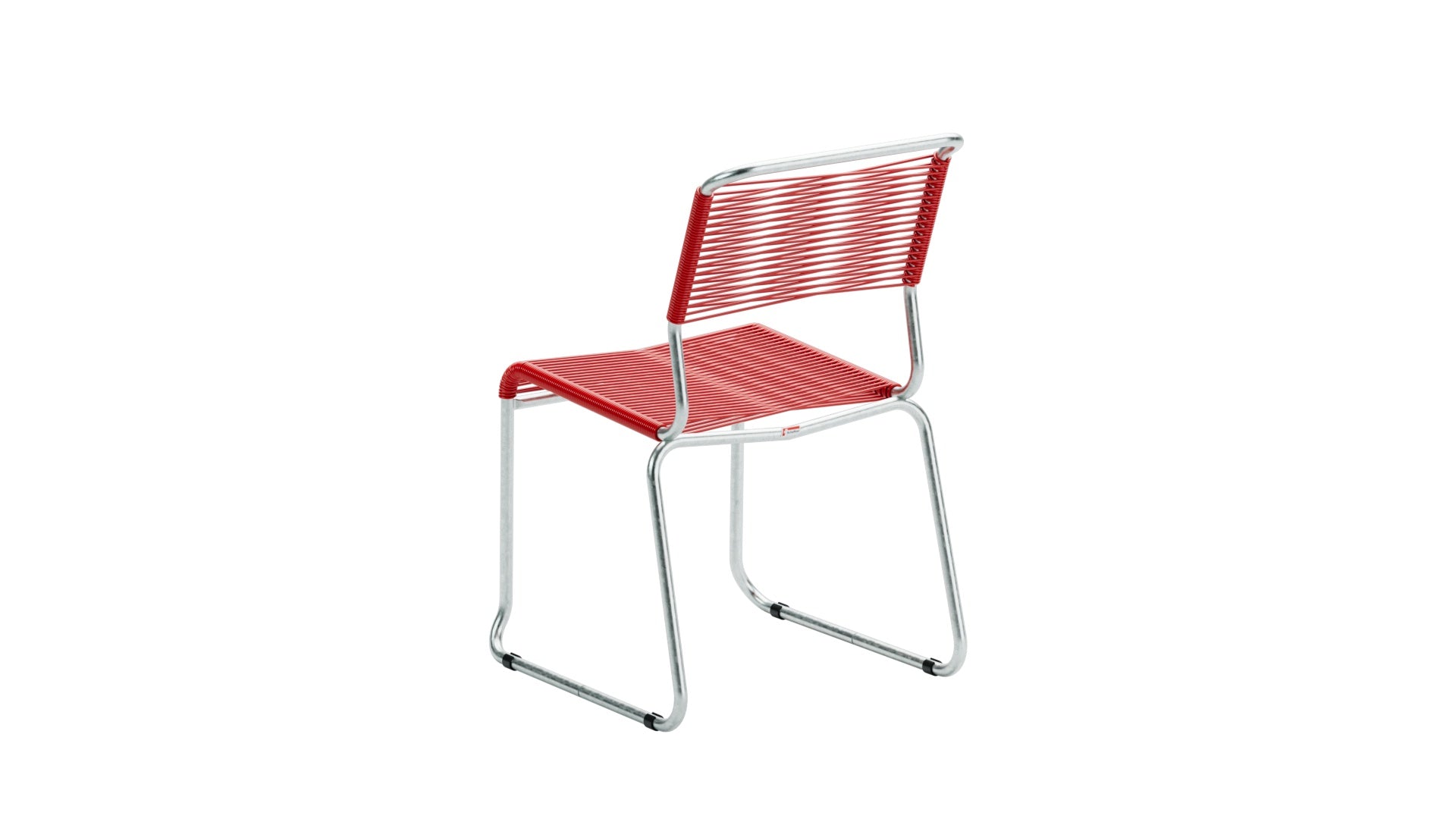 Spaghettistuhl Säntis mit Kufen in Rot präsentiert im Onlineshop von KAQTU Design AG. Gartenstuhl ist von Schaffner