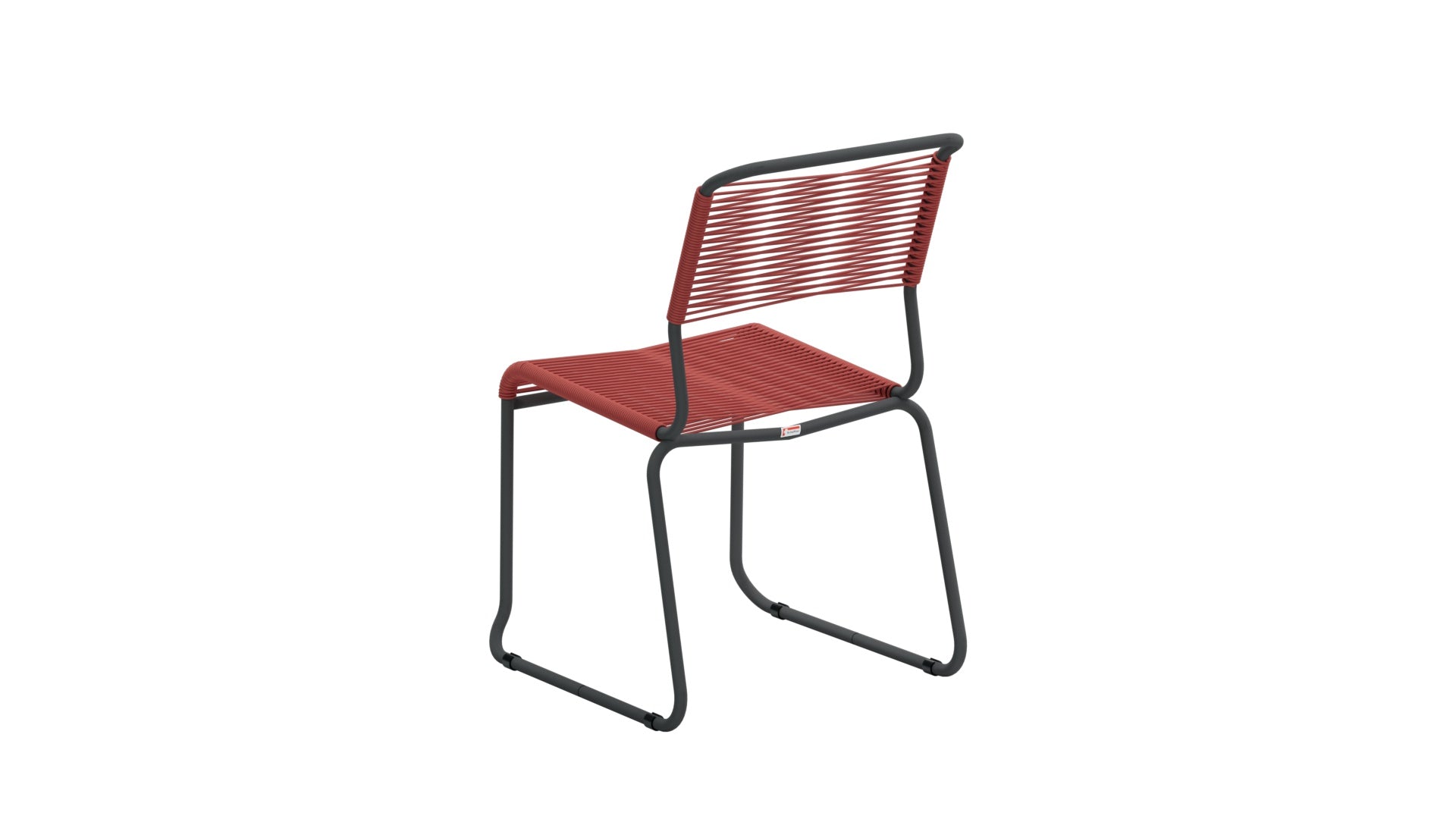 Moderner Spaghettistuhl Säntis mit Kufen, ideal für den Garten. Robuste Konstruktion und ansprechendes Design für entspannte Stunden im Freien.