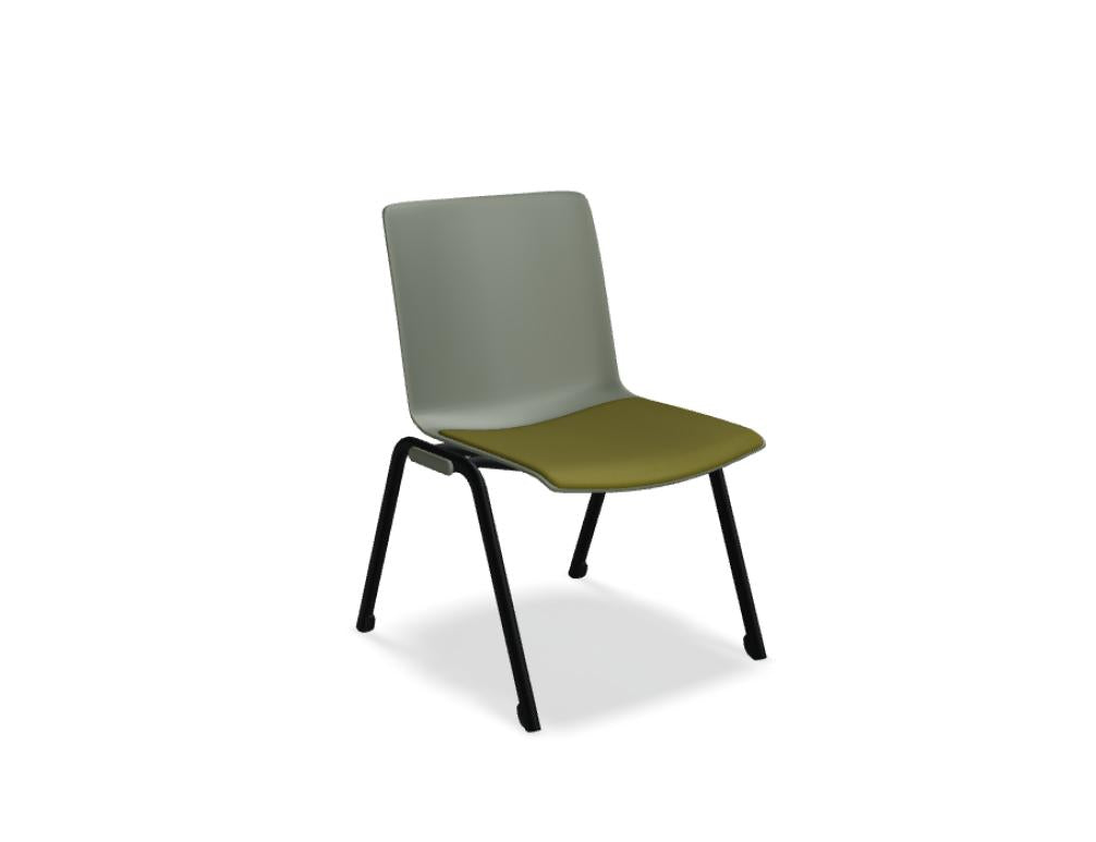 Shila SHS01 - Stuhl mit 4-Bein-Gestell in Grün präsentiert im Onlineshop von KAQTU Design AG. Stuhl ist von Mdd