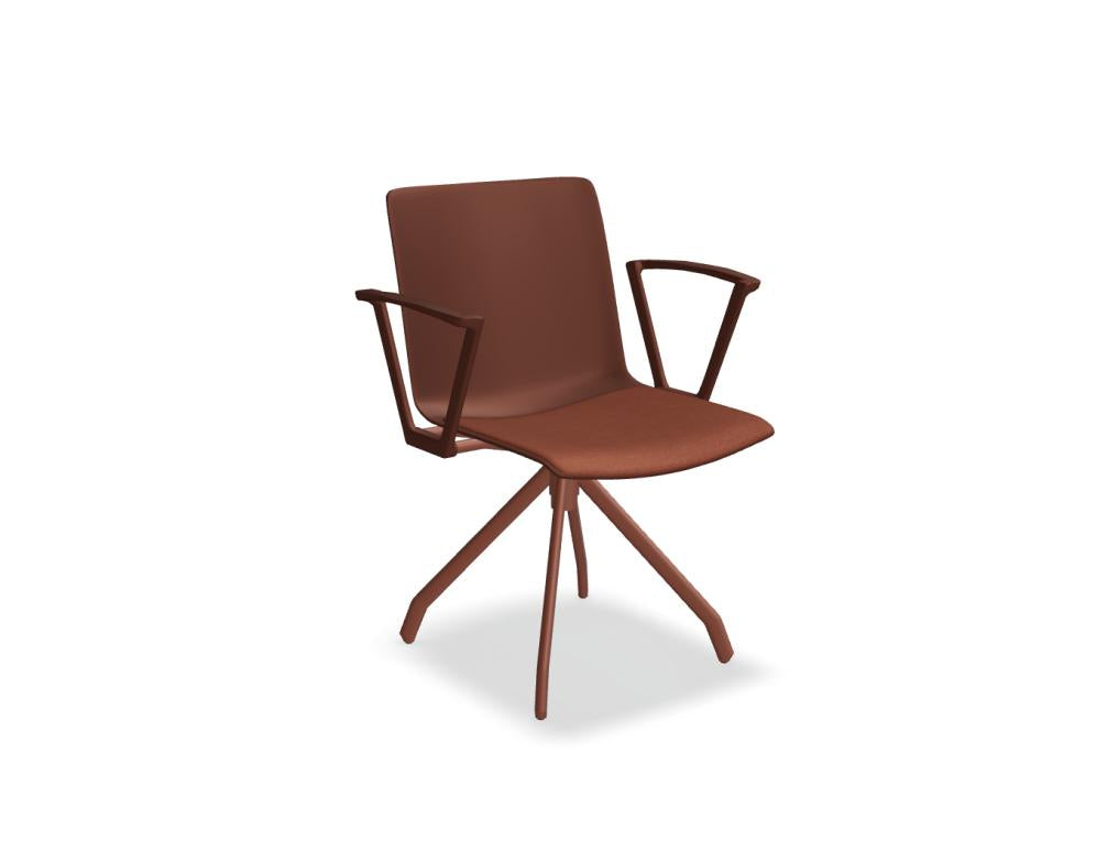 Shila SHS07 - Stuhl Kreuzfuß mit Rollen in Grün präsentiert im Onlineshop von KAQTU Design AG. Drehstuhl ist von Mdd