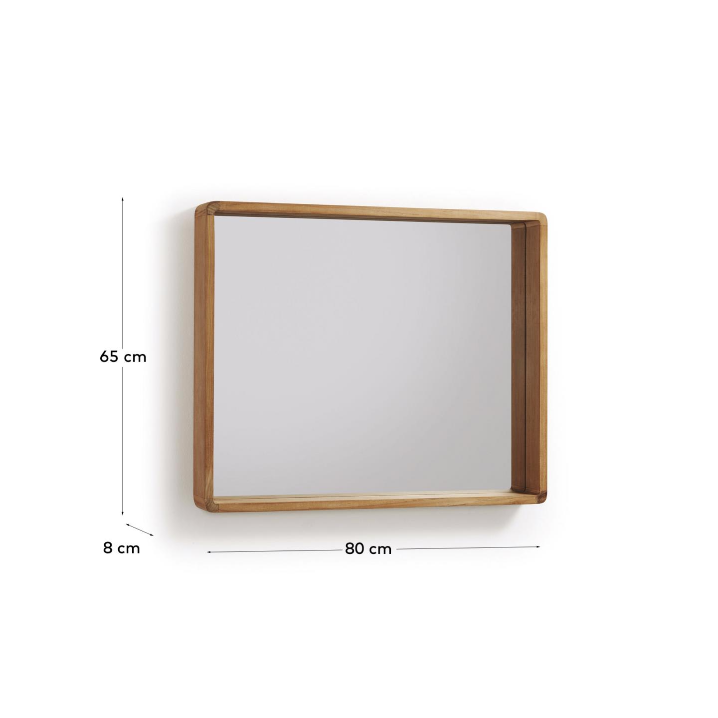 Moderner Kuveni Spiegel von Kave Home, 80x65 cm, perfekt für stilvolle Wohnräume und individuelle Einrichtungsideen.
