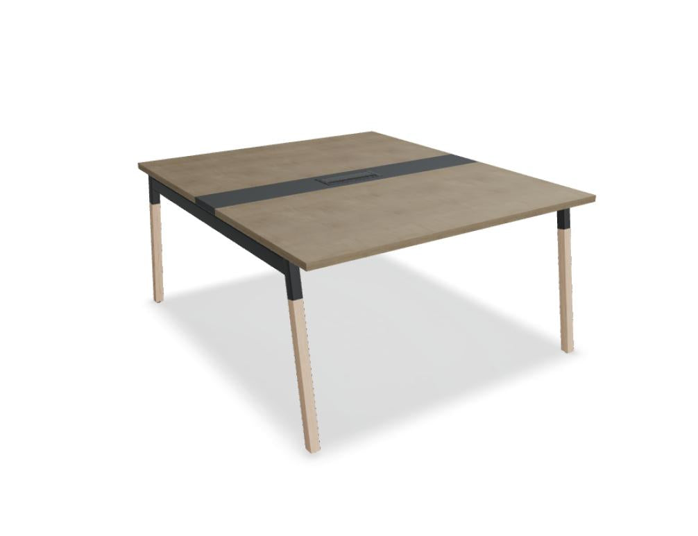 Ogi W SW33 - Konferenztisch mit Holzbeinen in Honigeiche präsentiert im Onlineshop von KAQTU Design AG. Konferenztisch ist von Mdd