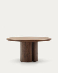 Nealy runder Tisch aus Nussbaumfurnier mit dunklem Finish Ø 150 cm