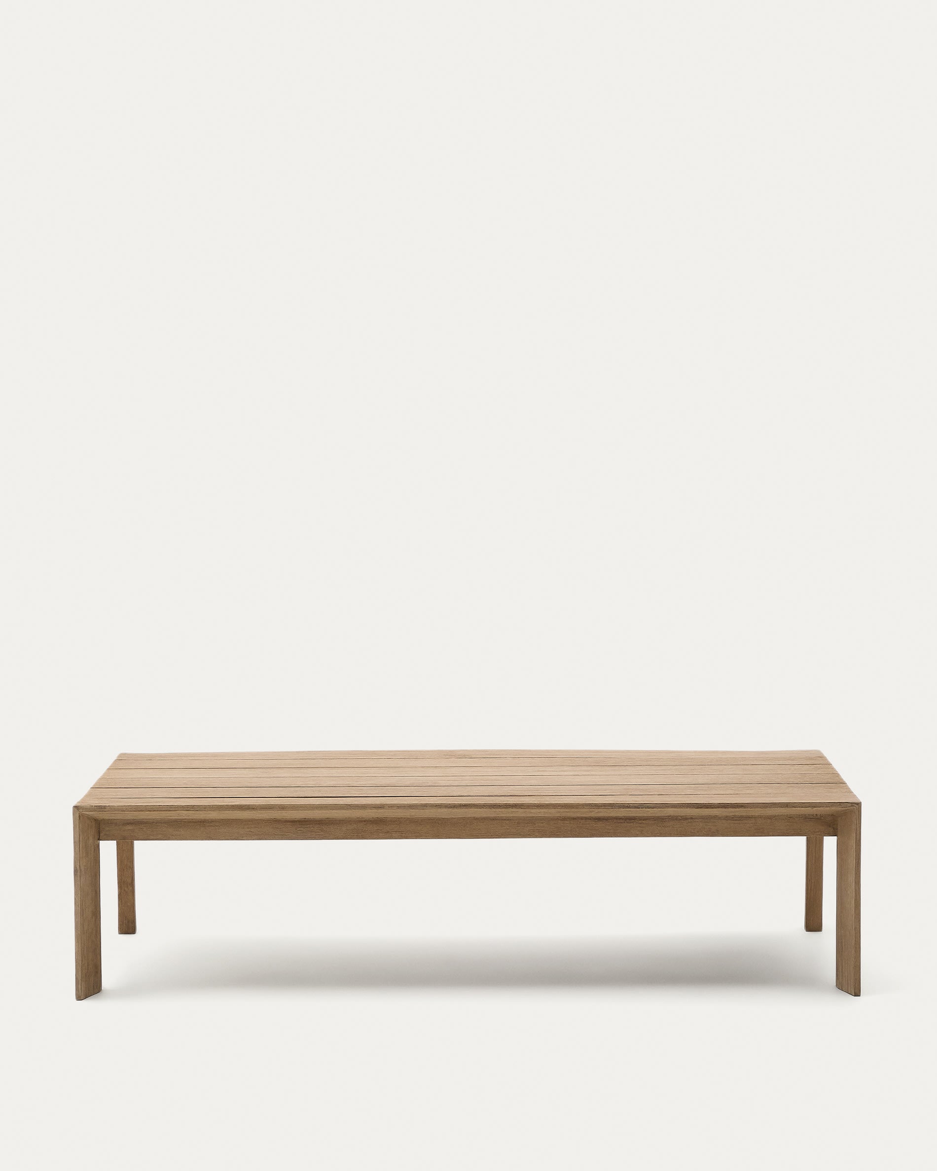 Couchtisch Ambra aus massivem Akazienholz mit hellem Finish 82,5 x 140 cm FSC 100%