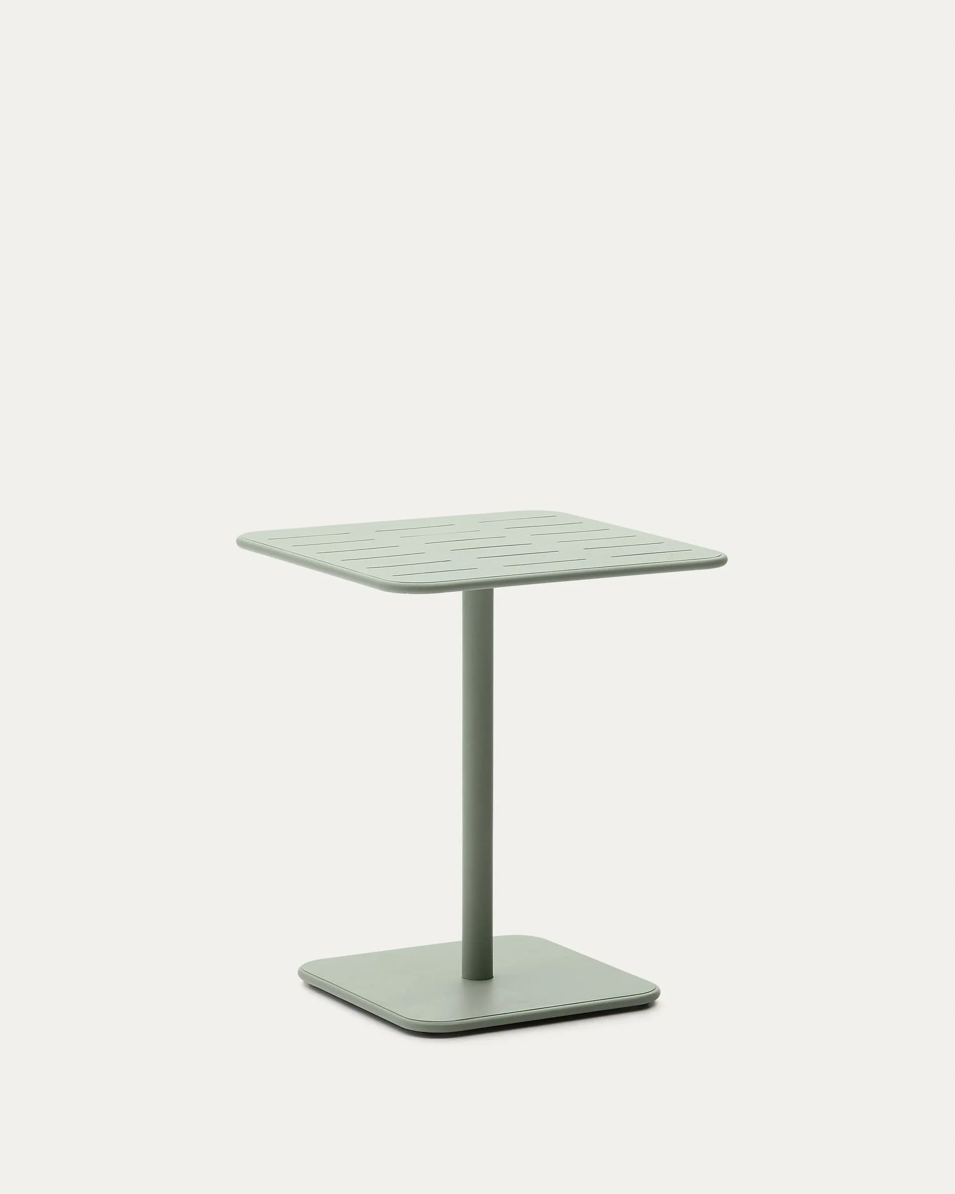 Stilvoller Outdoor-Tisch Brai, türkis, verzinkter Stahl, 70x70 cm, perfekt für moderne Terrassen und Gärten.