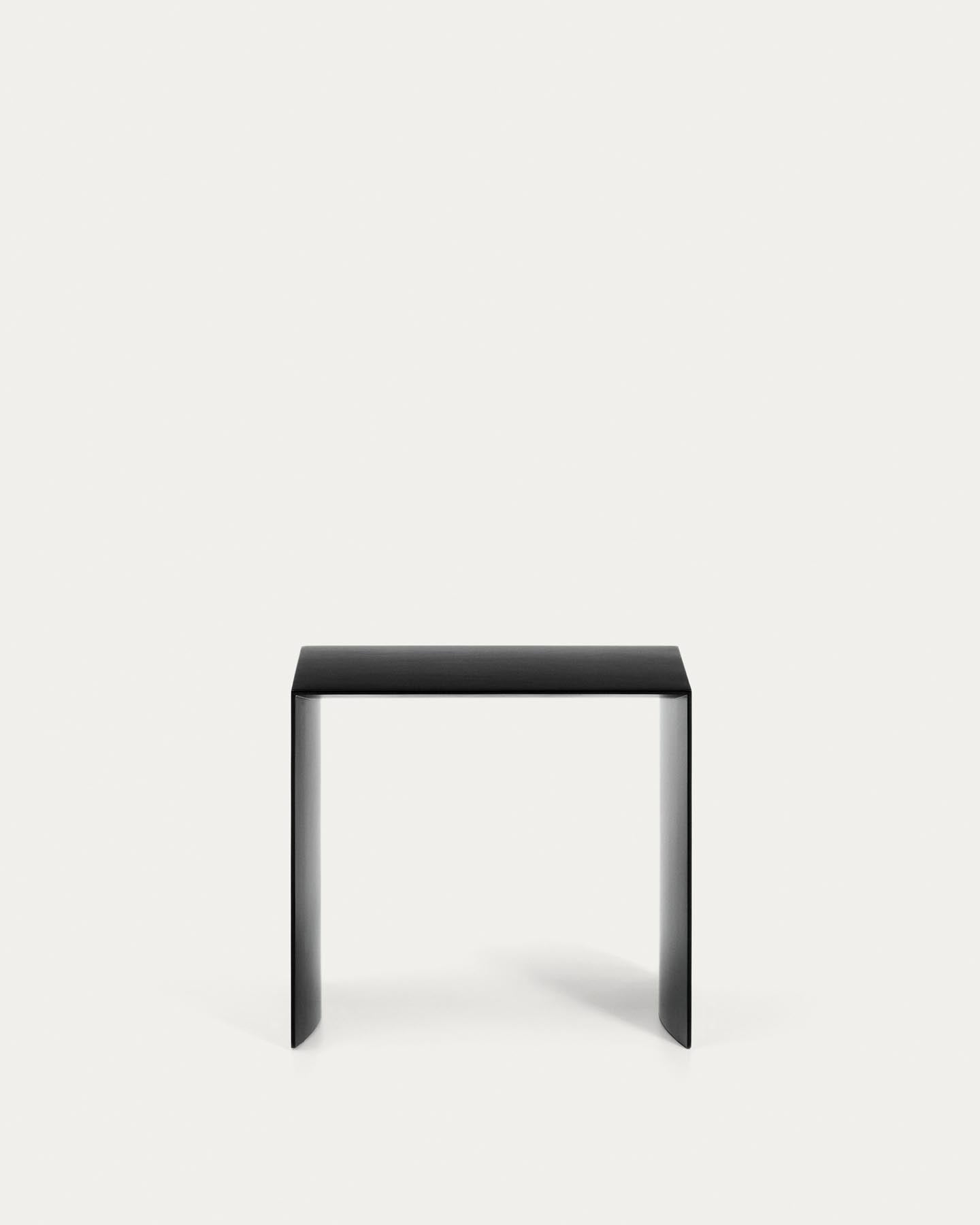 Beistelltisch Litto aus schwarz lackiertem MDF 55 x 40 cm in Schwarz präsentiert im Onlineshop von KAQTU Design AG. Beistelltisch ist von Kave Home