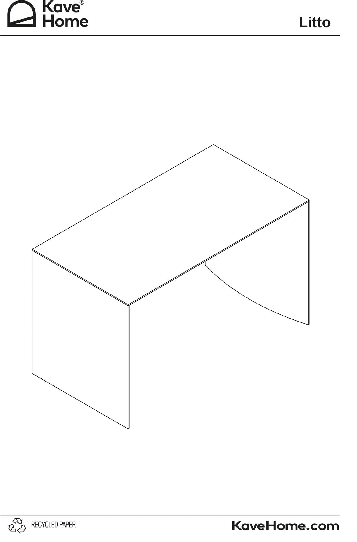 Arbeitstisch Litto aus Eichenfurnier FSC Mix Credit 140 x 60 cm in Hellbraun präsentiert im Onlineshop von KAQTU Design AG. Schreibtisch ist von Kave Home