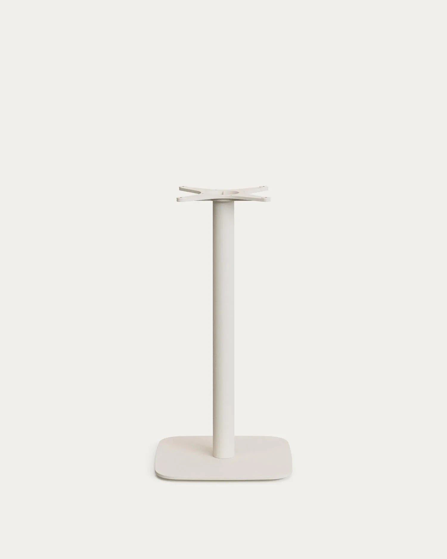 Hoher, runder Outdoor-Tisch Dina mit weißer Zementplatte Ø 70 cm und weißem Stahlfuß 48 x 48 x 96 cm in Weiss präsentiert im Onlineshop von KAQTU Design AG. Hochtisch Outdoor ist von Kave Home