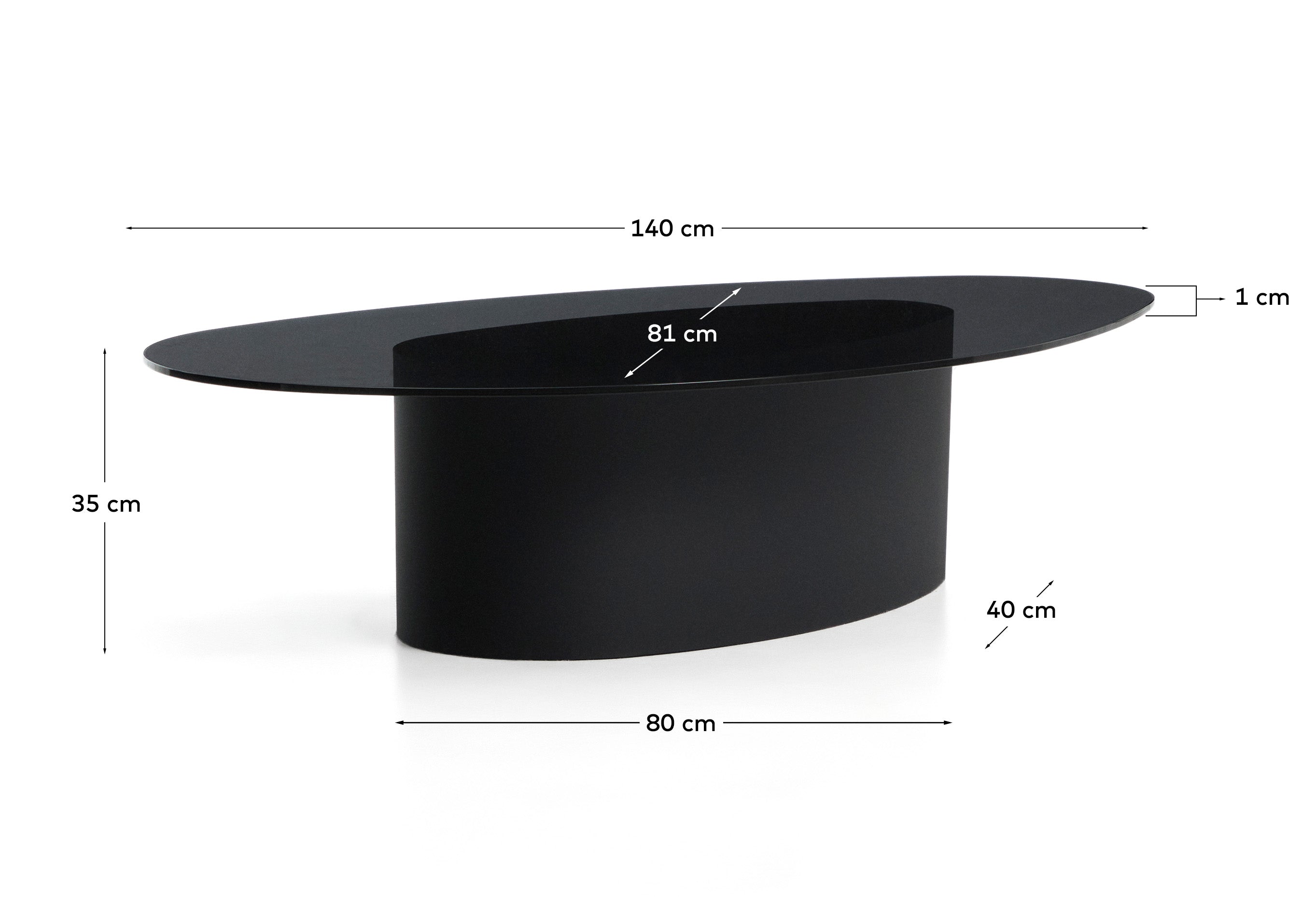 Eleganter Couchtisch Olir aus gehärtetem Glas und schwarzem Stahl, ideal für zeitgemäße Wohnräume und funktionale Akzente.