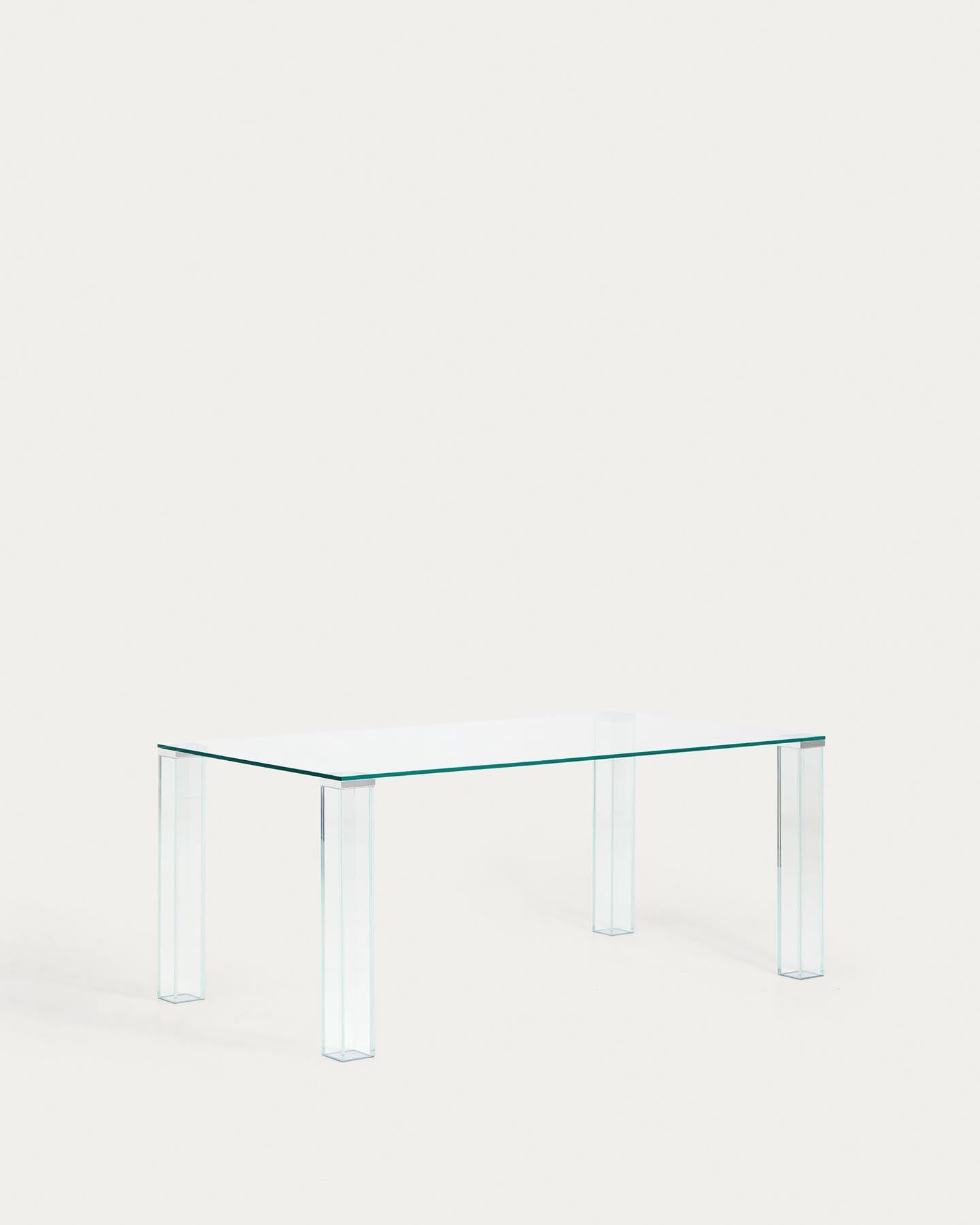 Tisch Adularia aus durchsichtigem Einscheiben-Sicherheitsglas, 160 x 90 cm in Transparent präsentiert im Onlineshop von KAQTU Design AG. Esstisch ist von Kave Home