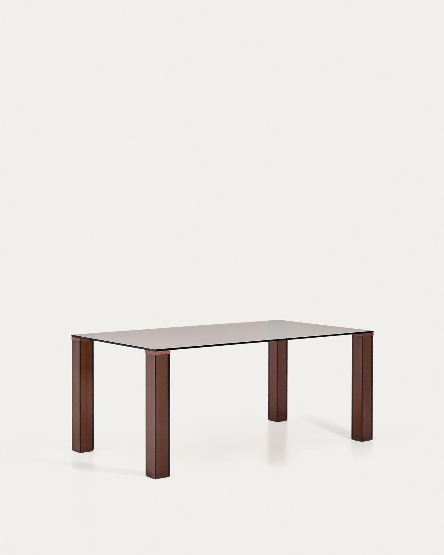 Tisch Adularia aus braunem Einscheiben-Sicherheitsglas, 160 x 90 cm in Braun präsentiert im Onlineshop von KAQTU Design AG. Esstisch ist von Kave Home