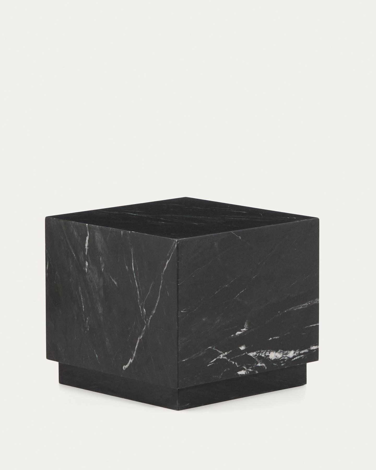 Beistelltisch Sorein aus schwarzem Marmor, 40 x 40 cm in Schwarz präsentiert im Onlineshop von KAQTU Design AG. Beistelltisch ist von Kave Home