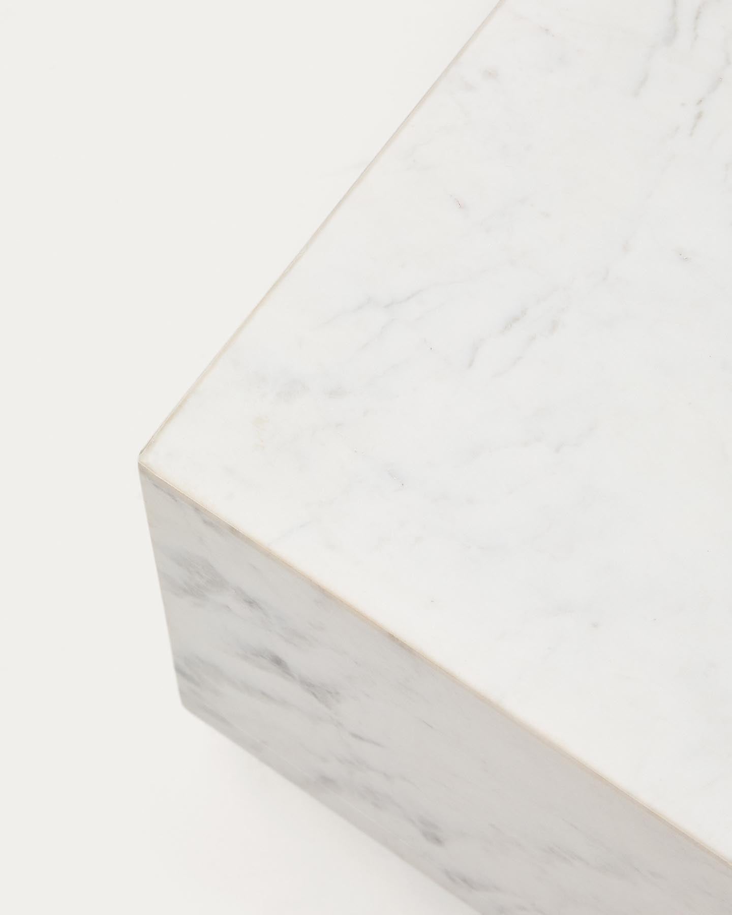 Marmortisch Sorein aus weißem Marmor 100 x 50 cm in Weiß präsentiert im Onlineshop von KAQTU Design AG. Couchtisch ist von Kave Home