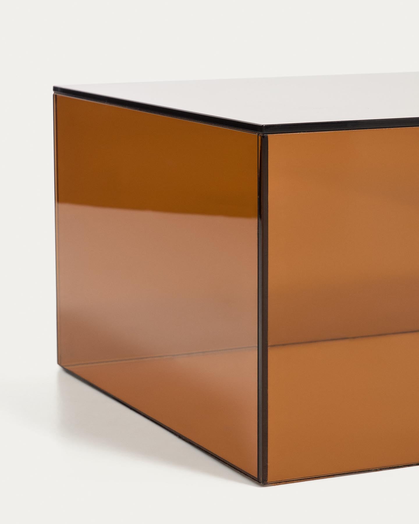 Couchtisch Orlia aus gehärtetem Glas in Braun, 110 x 50 cm in Braun präsentiert im Onlineshop von KAQTU Design AG. Couchtisch ist von Kave Home