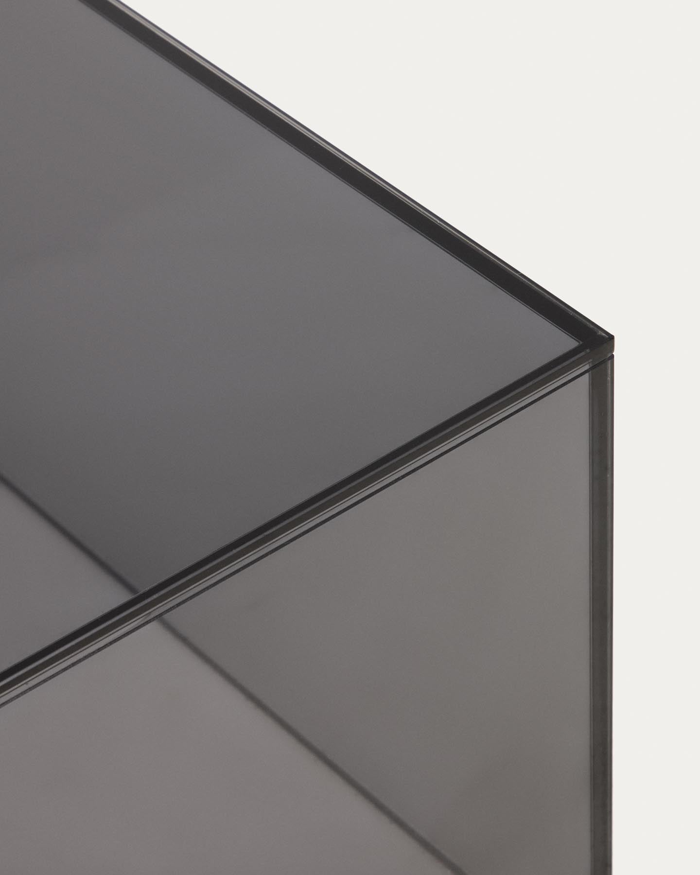 Couchtisch Orlia aus gehärtetem Glas in Dunkelgrau, 110 x 50 cm in Dunkelgrau präsentiert im Onlineshop von KAQTU Design AG. Couchtisch ist von Kave Home