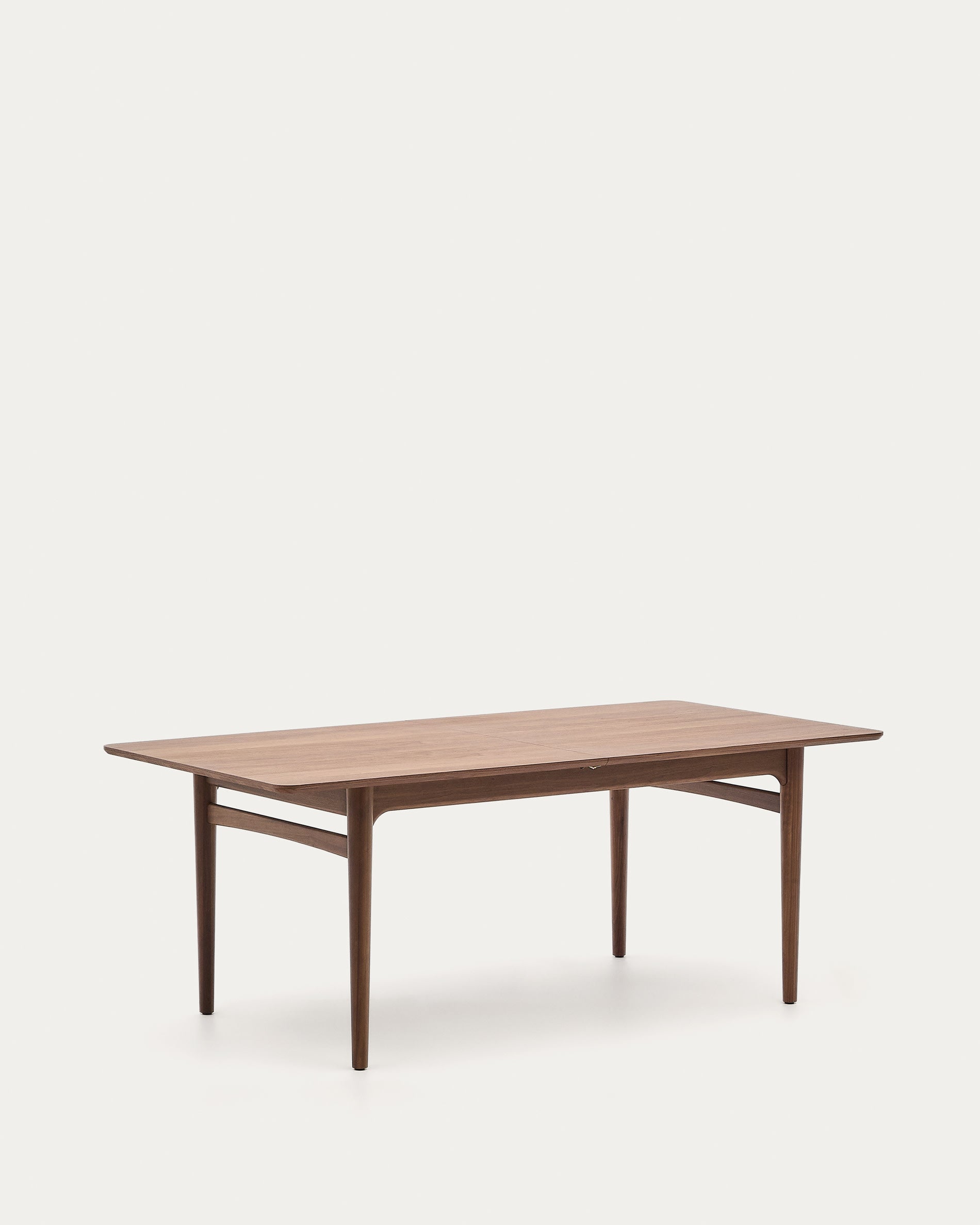 Moderner ausziehbarer Tisch aus Nussbaumholz, 200-260 cm, FSC-zertifiziert, perfekt für stilvolle Wohn- und Esszimmer.