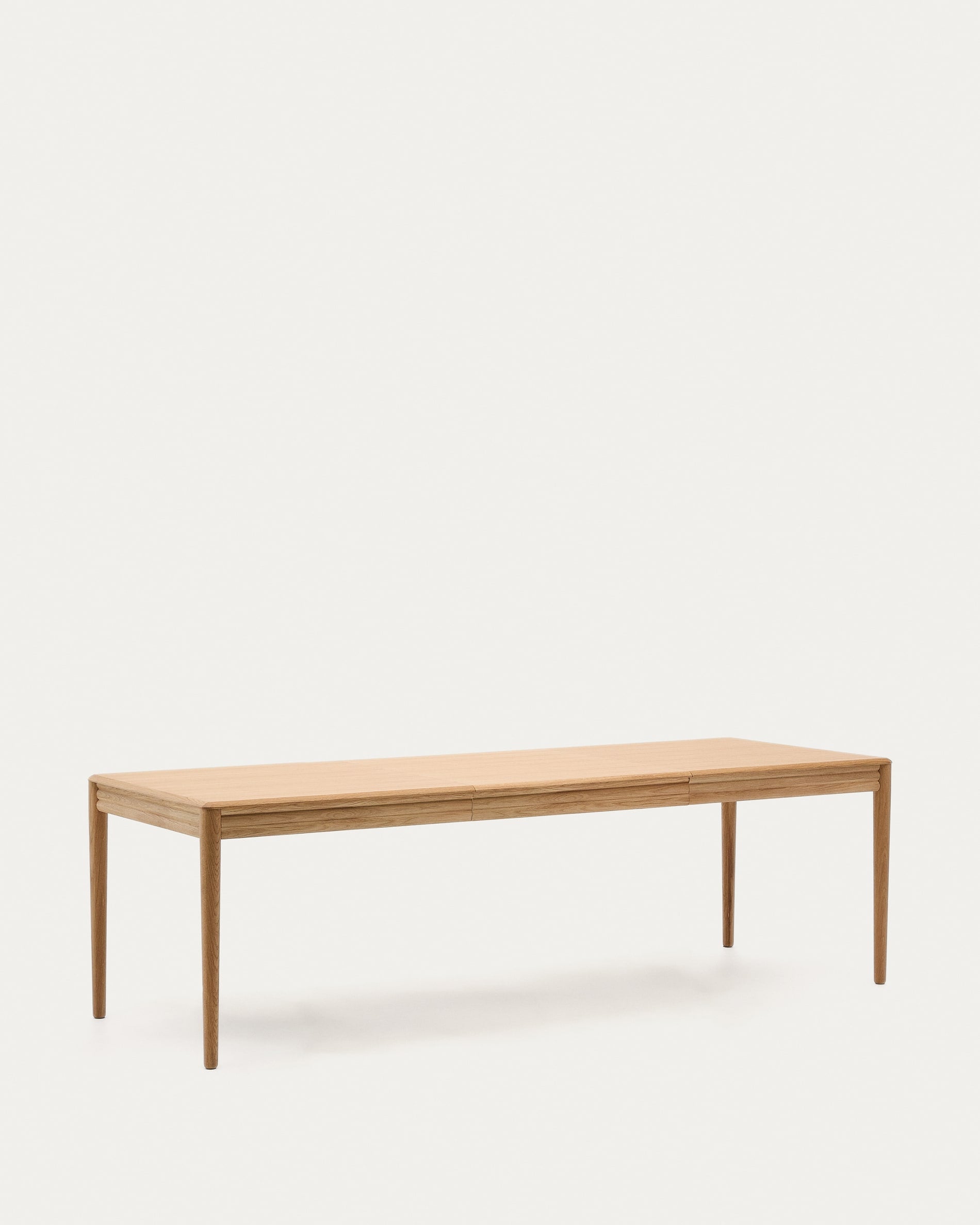 Moderner Lenon Ausziehtisch aus FSC-zertifiziertem Eichenholz, naturfarben, 160-200x90 cm, perfekt für stilvolle Esszimmer.