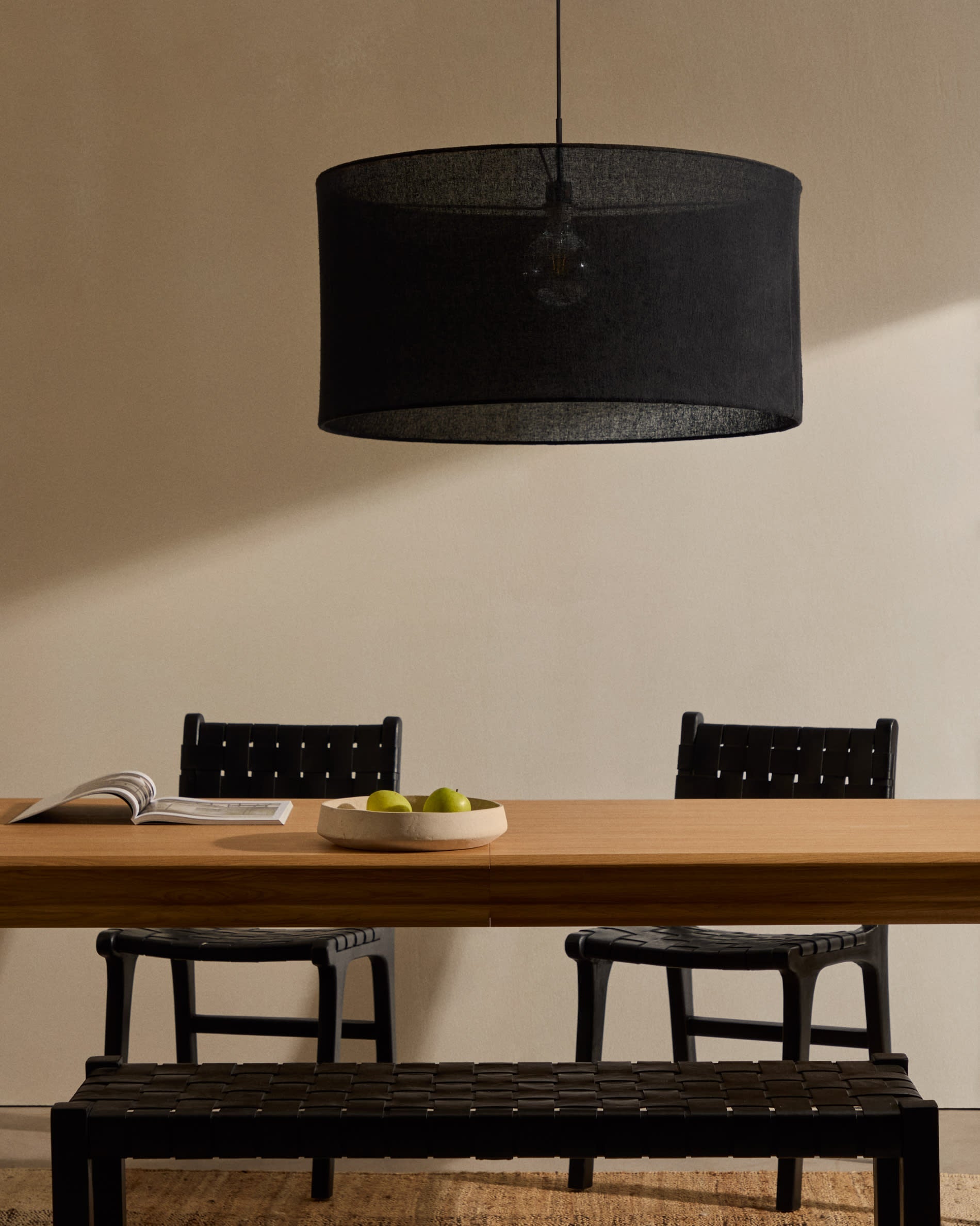 Moderner Lenon Ausziehtisch aus FSC-zertifiziertem Eichenholz, naturfarben, 160-200x90 cm, perfekt für stilvolle Essbereiche.