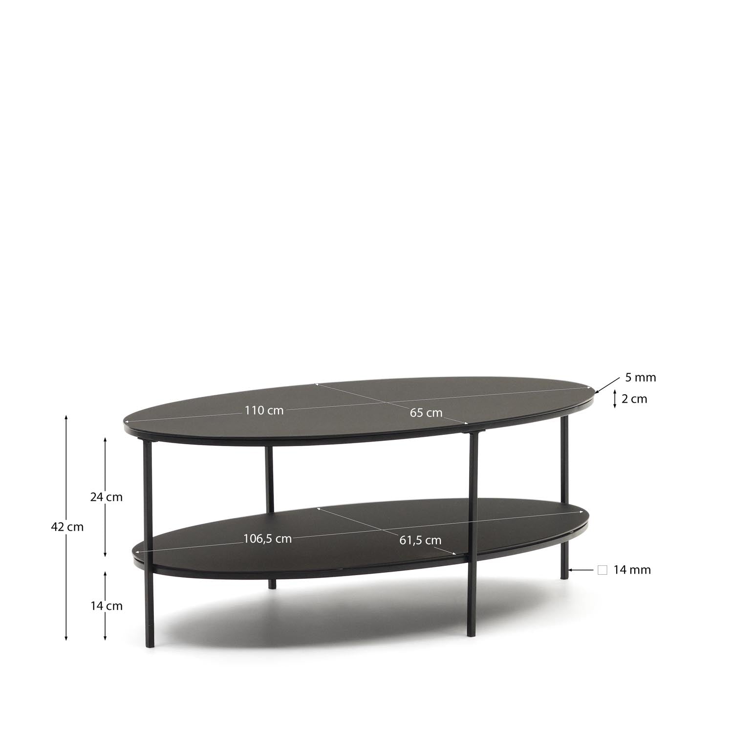 Entdecken Sie den stilvollen Fideia Couchtisch aus robustem, getempertem Glas und glänzendem Schwarz, Ø 110 cm – die perfekte Ergänzung für Ihr modernes Wohnzimmer.