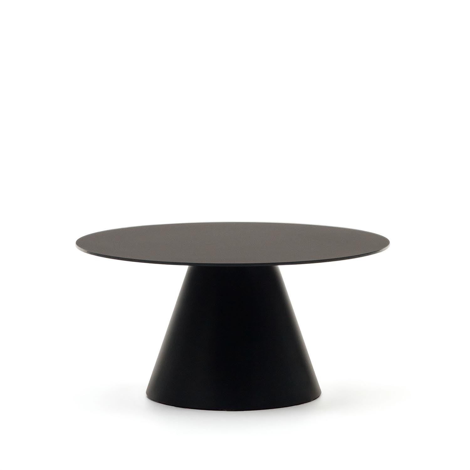 Entdecke den Wilshire Couchtisch von Kave Home: elegantes Design aus gehärtetem Milchglas und robustem Metall, ideal für Dein Wohnzimmer.