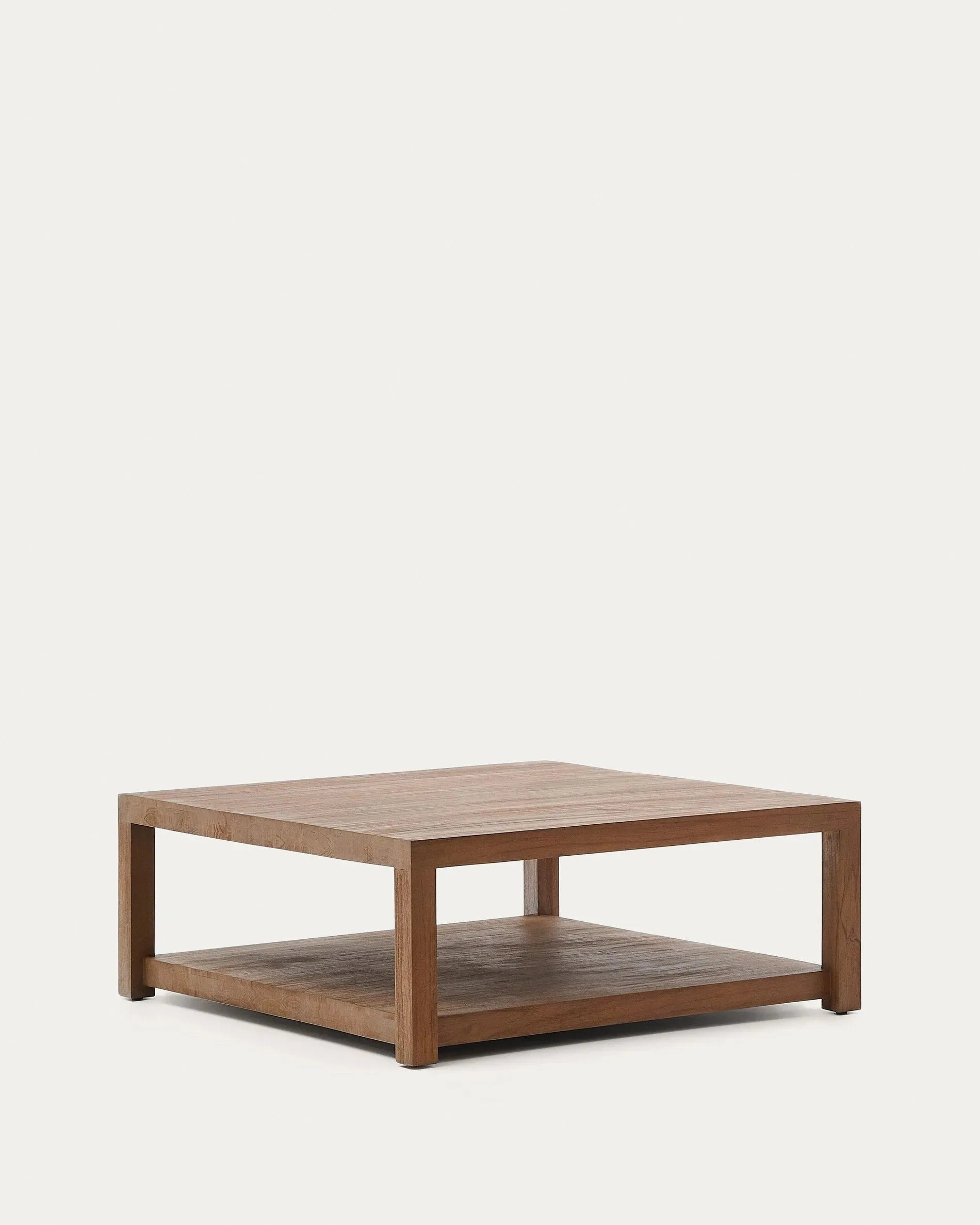 Sashi Beistelltisch aus massivem Teakholz, 90x90 cm, von Kave Home – robust, stilvoll und perfekt für moderne Wohnräume.