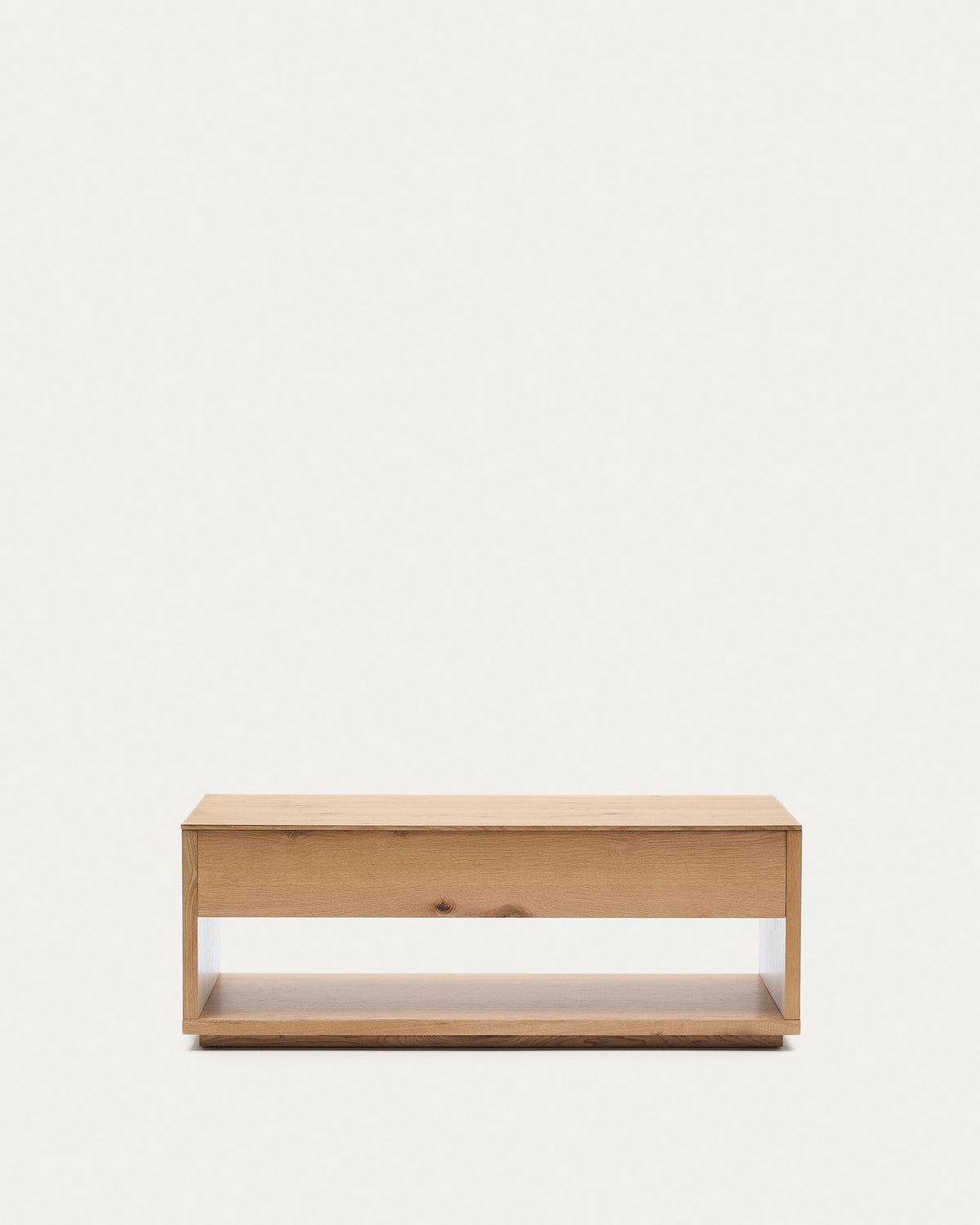 Hochklappbarer Couchtisch Alguema aus Eichenfurnier mit naturfarbenem Finish 120 x 60 cm in Natur präsentiert im Onlineshop von KAQTU Design AG. Couchtisch ist von Kave Home