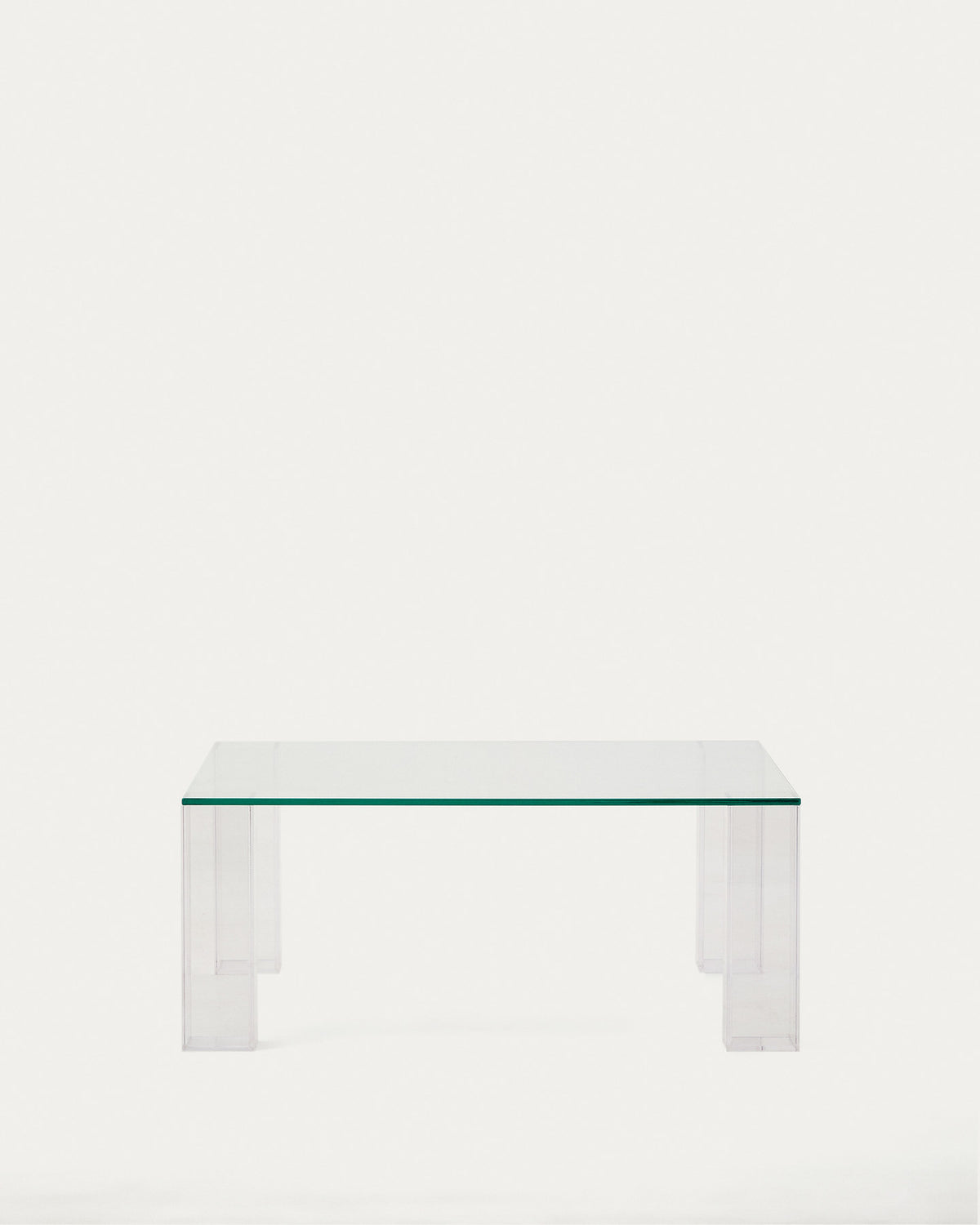 Beistelltisch Adularia aus transparentem gehärtetem Glas 85 x 85 cm in Transparent präsentiert im Onlineshop von KAQTU Design AG. Couchtisch ist von Kave Home