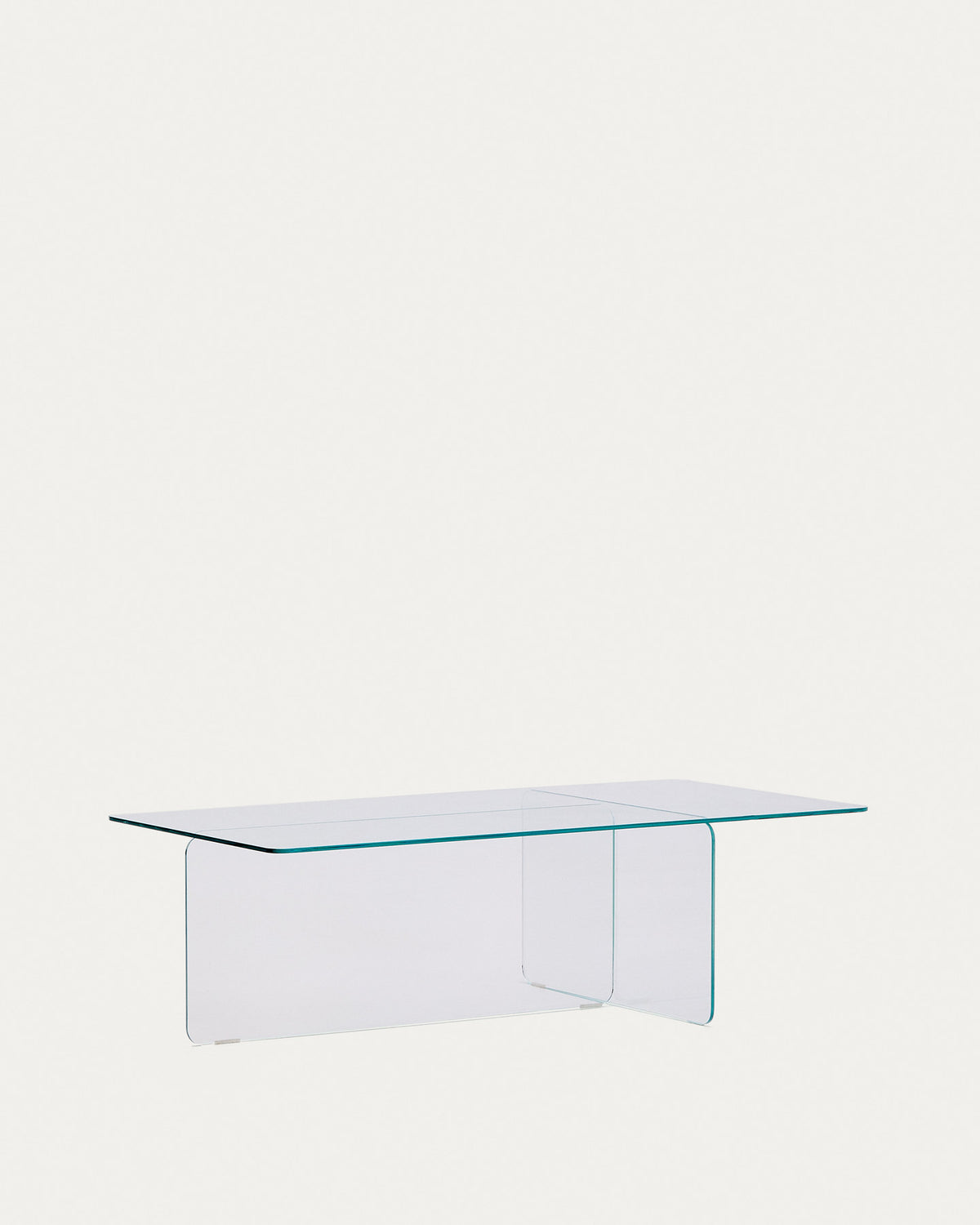 Couchtisch Zaren aus transparentem gehärtetem Glas 120 x 60 cm in Transparent präsentiert im Onlineshop von KAQTU Design AG. Couchtisch ist von Kave Home