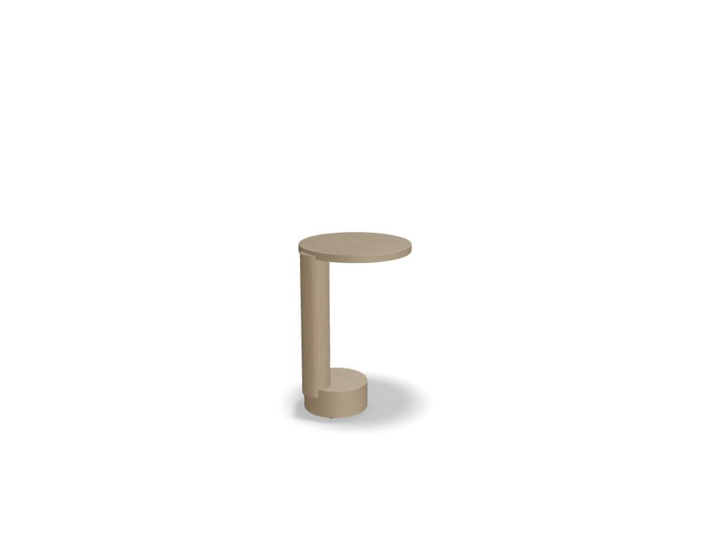 Beistelltisch Bold BDT01 von Tamo: moderner, minimalistische Rundform-Tisch in solide Holzoptik, kompakt, ideal für Wohnzimmer-Ecken.
