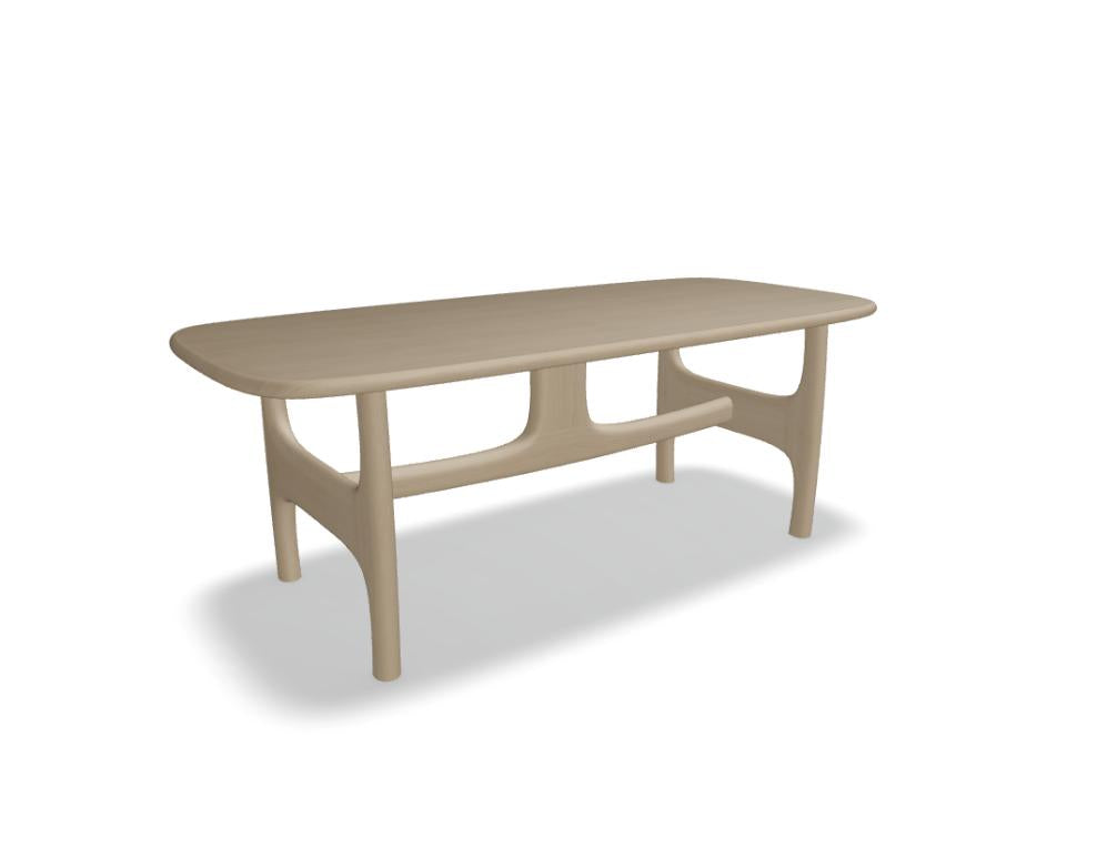 Bild des Esstischs Olfo OLF2074 (Tamo) in warmem Holzton, klarer Tischplatte, schlanke Beine, moderner minimalistischer Esstisch-Charakter – ideal fürs Esszimmer.