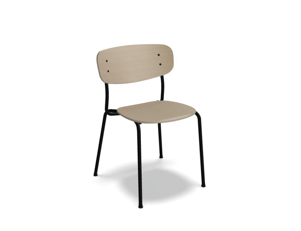 Sessel SPL01 aus Sperrholz von Tamo: eleganter, skulpturaler Lounge-Stuhl mit glatten Konturen, warmem Holzton und minimalistischer Formgebung