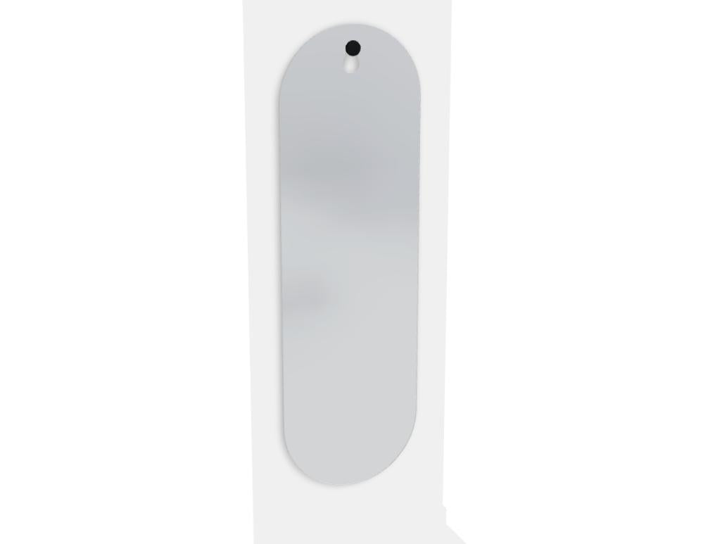 Runder Wandspiegel Boltro BLRM130 von Tamo mit breitem schwarzem Rahmen, modern und schlicht für Flur oder Bad