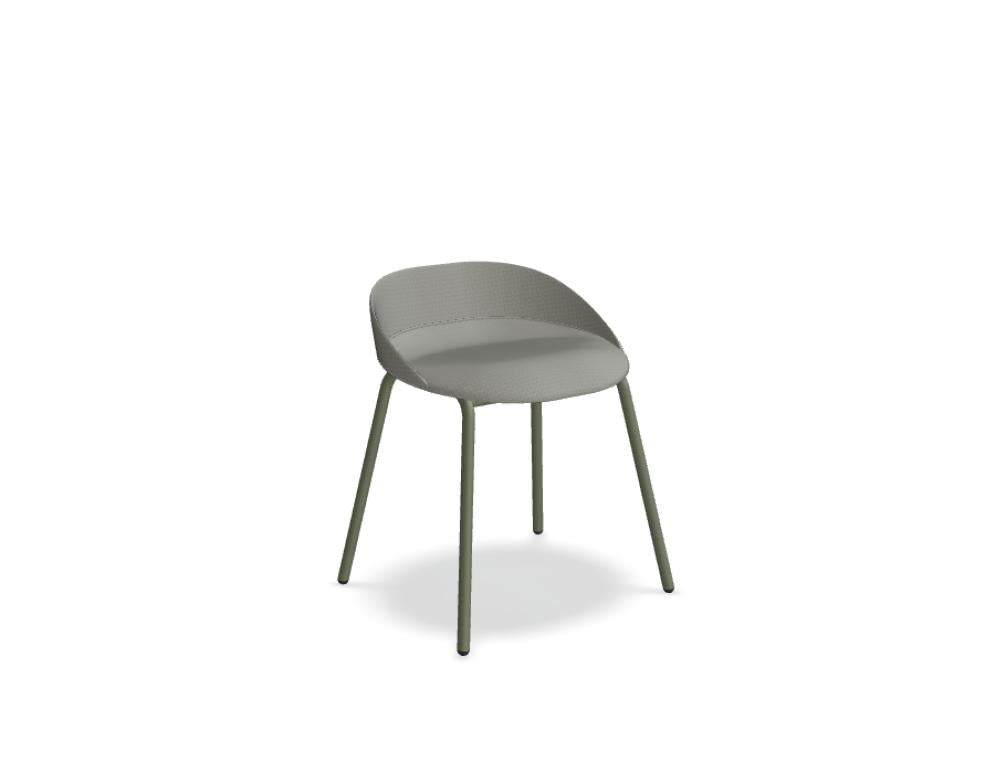Team TE01F - Stuhl niedrig gepolstert in Grau präsentiert im Onlineshop von KAQTU Design AG. Stuhl ist von Mdd