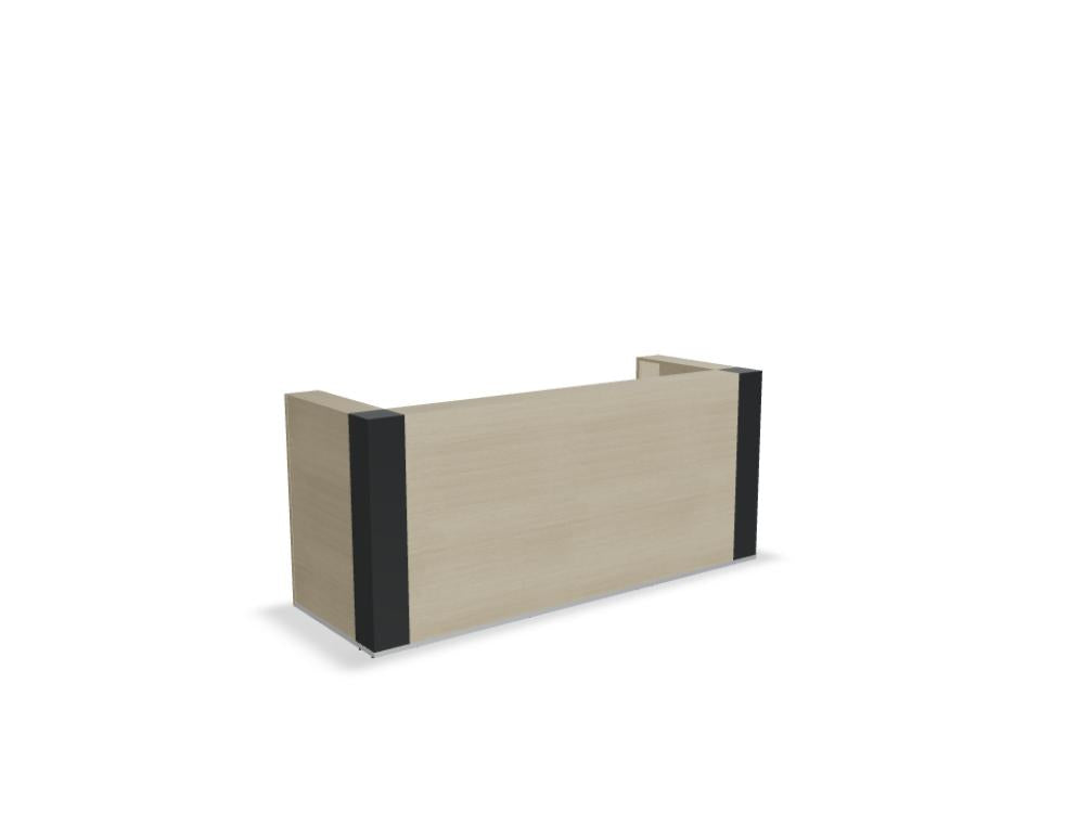 Tera TRA121 - modulare Empfangstheke in Eiche Grau präsentiert im Onlineshop von KAQTU Design AG. Empfangsdesk ist von Mdd