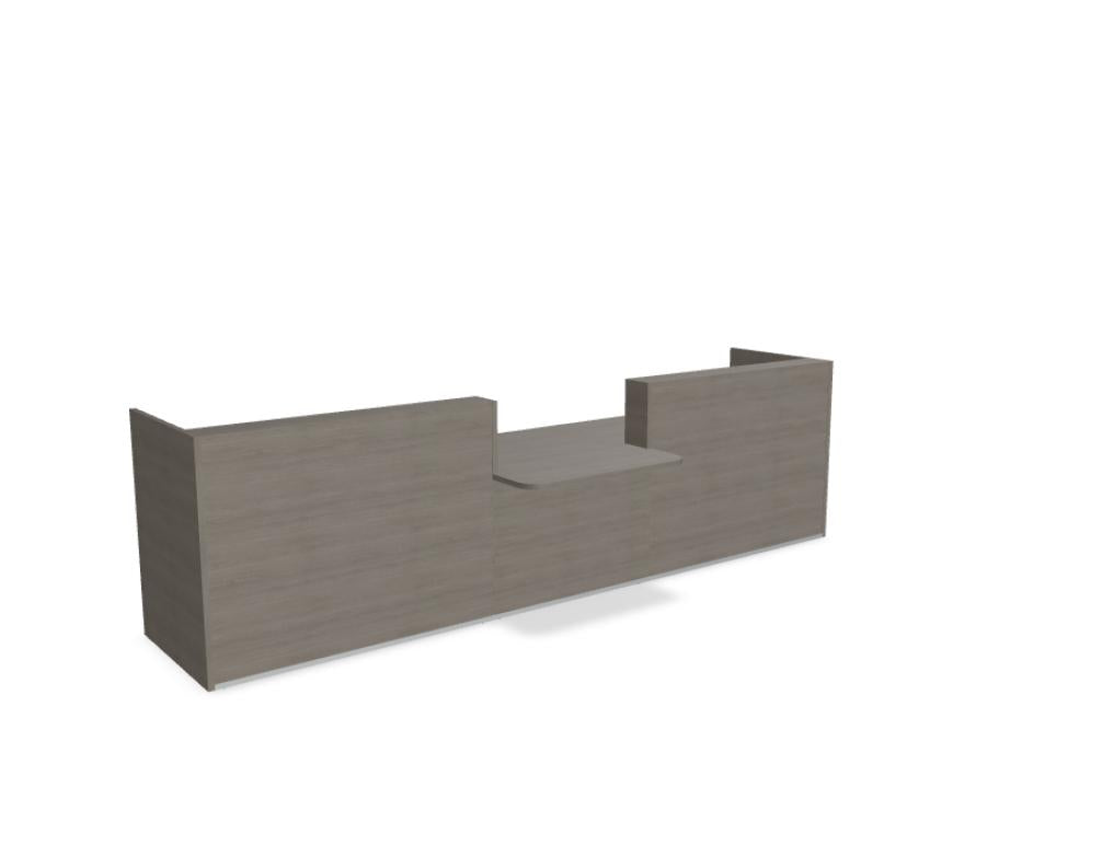 Tera TRA135 - modulare Empfangstheke in Eiche Grau präsentiert im Onlineshop von KAQTU Design AG. Empfangsdesk ist von Mdd