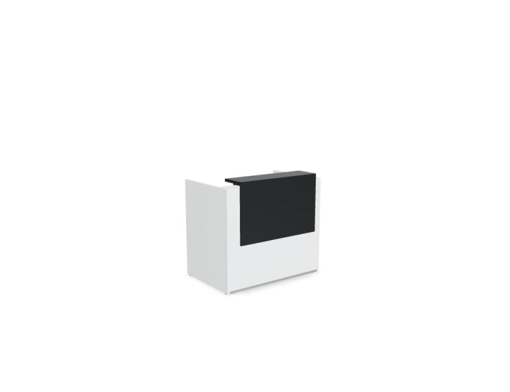 Tera TRA15 - modulare Empfangstheke in Eiche Grau präsentiert im Onlineshop von KAQTU Design AG. Empfangsdesk ist von Mdd
