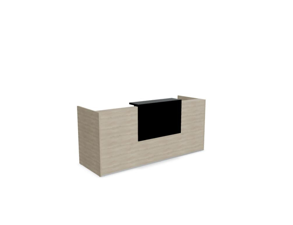 Tera TRA19 - modulare Empfangstheke in Eiche Grau präsentiert im Onlineshop von KAQTU Design AG. Empfangsdesk ist von Mdd