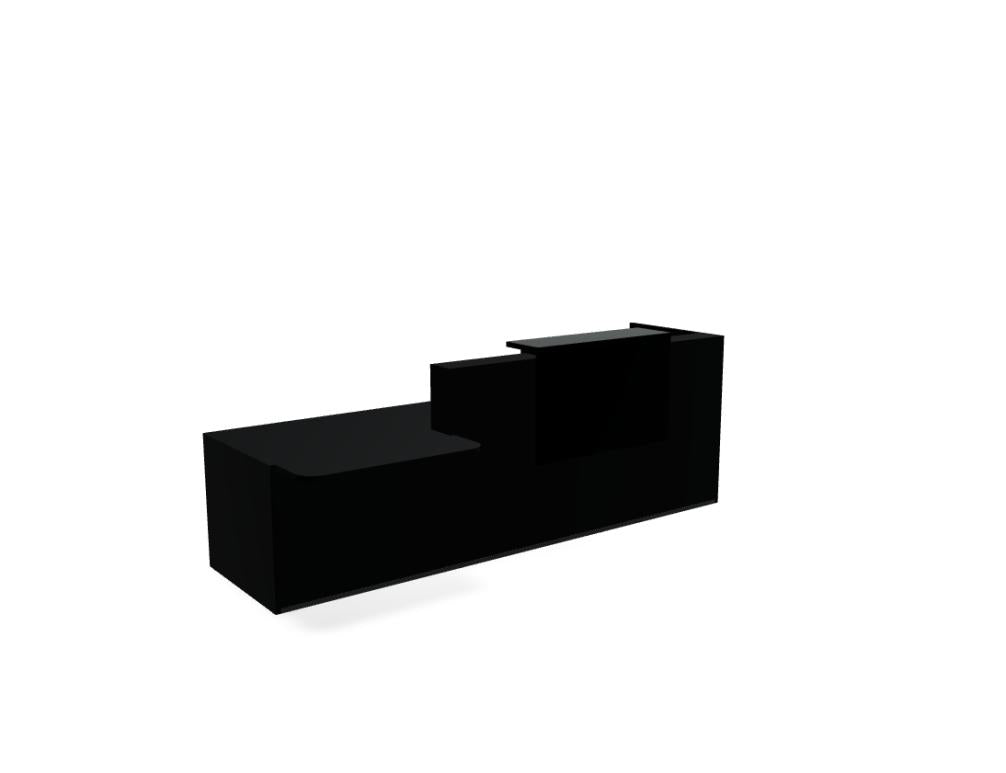 Tera TRA39L - modulare Empfangstheke in Eiche Grau präsentiert im Onlineshop von KAQTU Design AG. Empfangsdesk ist von Mdd