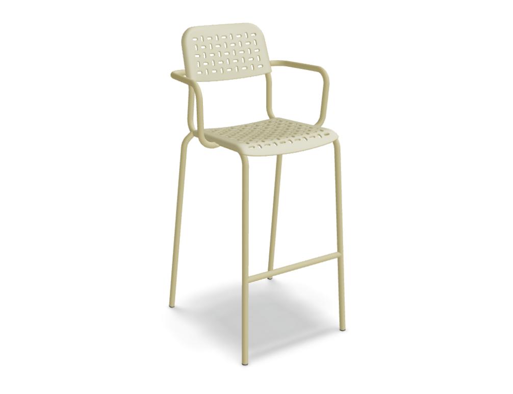 Tube TU03P - Barhocker in Ziegelrot präsentiert im Onlineshop von KAQTU Design AG. Outdoor-Barstuhl ist von Mdd