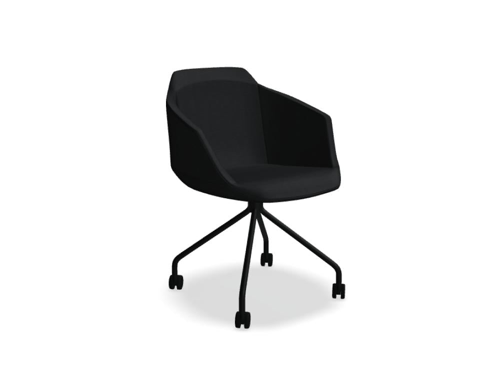 Ultra UFBP18K - Stuhl mit Kreuzfuß auf Rollen in Dunkeltürkis präsentiert im Onlineshop von KAQTU Design AG. Dreh-Schalenstuhl mit Rollen ist von Mdd