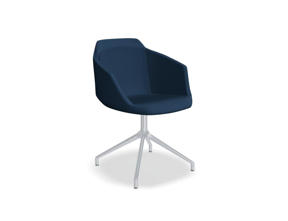 Ultra UFBPP19 - Stuhl mit poliertem Aluminiumgestell in Blau präsentiert im Onlineshop von KAQTU Design AG. Drehstuhl ist von Mdd
