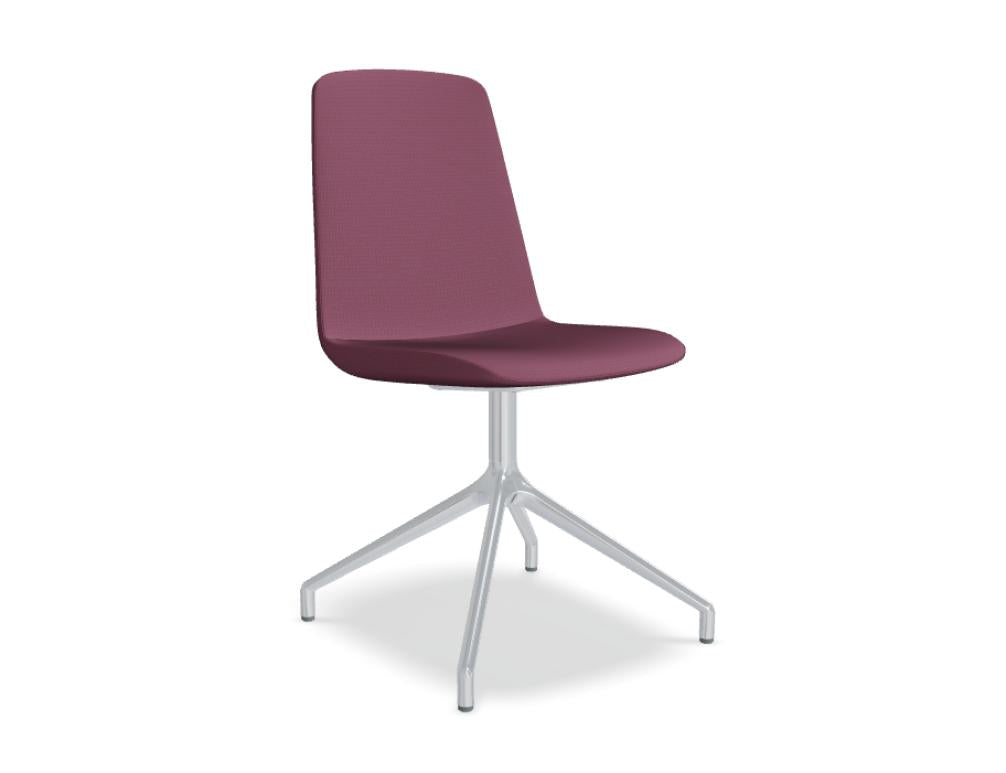 Ulti UKPP19 - Stuhl mit poliertem Aluminiumgestell in Rosen präsentiert im Onlineshop von KAQTU Design AG. Drehstuhl ist von Mdd