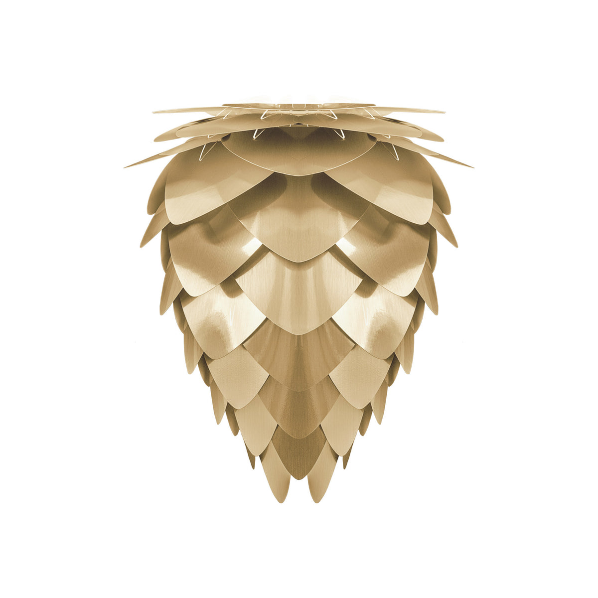 Conia Pendellampe in Brushed Brass präsentiert im Onlineshop von KAQTU Design AG. Lampenschirm ist von Umage