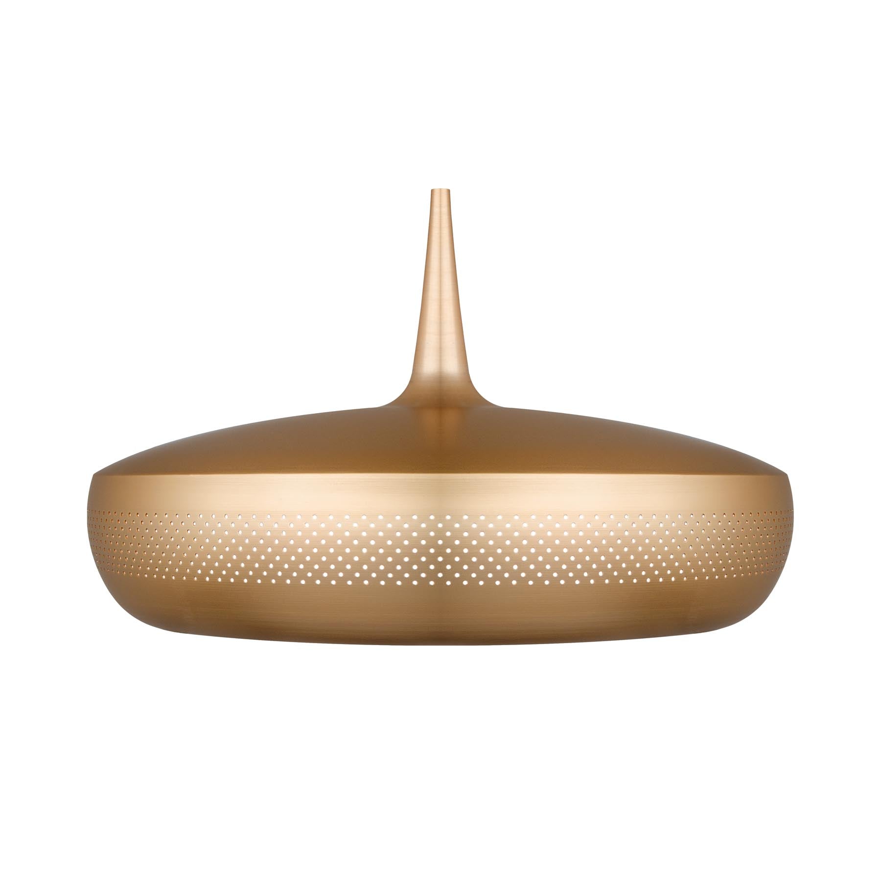 Clava Dine Lampenschirm in Brushed Brass präsentiert im Onlineshop von KAQTU Design AG. Pendelleuchte ist von Umage