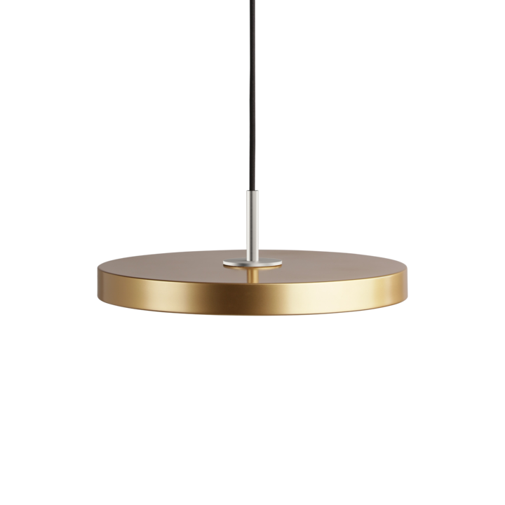 Elegante Asteria Mini Pendellampe in Saffron Yellow, ideal für kreative Lichtgestaltung und moderne Wohnräume.
